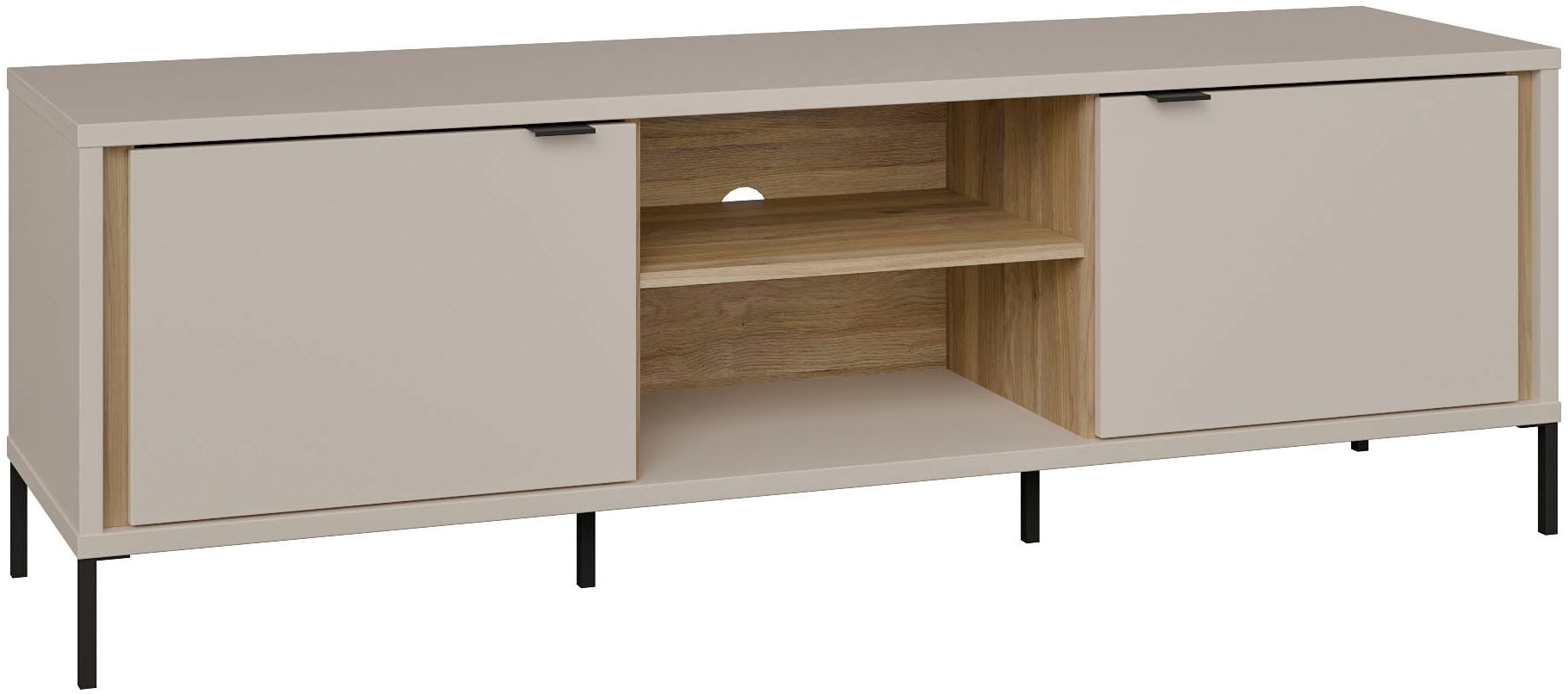 Image of FORTE TV-Board "Forte Seravel TV Schrank 160, Elegantes Lowboard, Beleuchtung optional" B/H/T 158,8/52/41,5 offener Stauraum