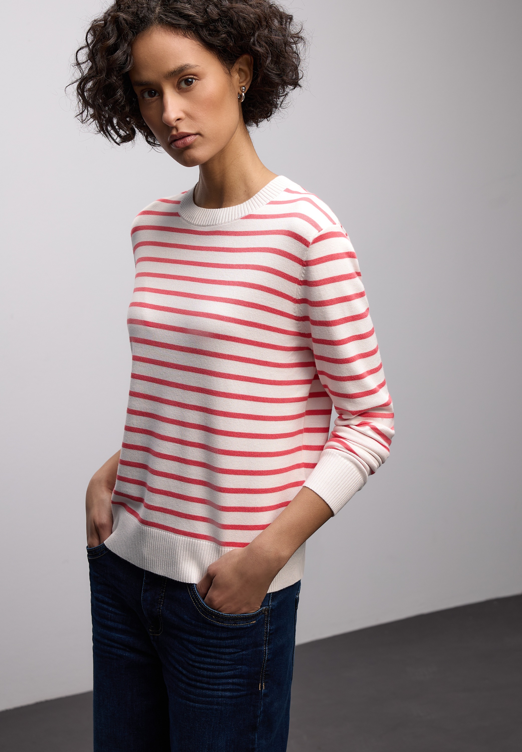 Image of STREET ONE Strickpullover im Streifen-Design