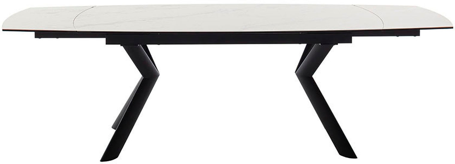MCA furniture Esstisch »OSSANA Vierfusstisch 180-260 cm« Einzelstück,  Keramik,Metall,Stirnauszug,ausziehbar,Tischplatte 13 mm,8-10 Personen