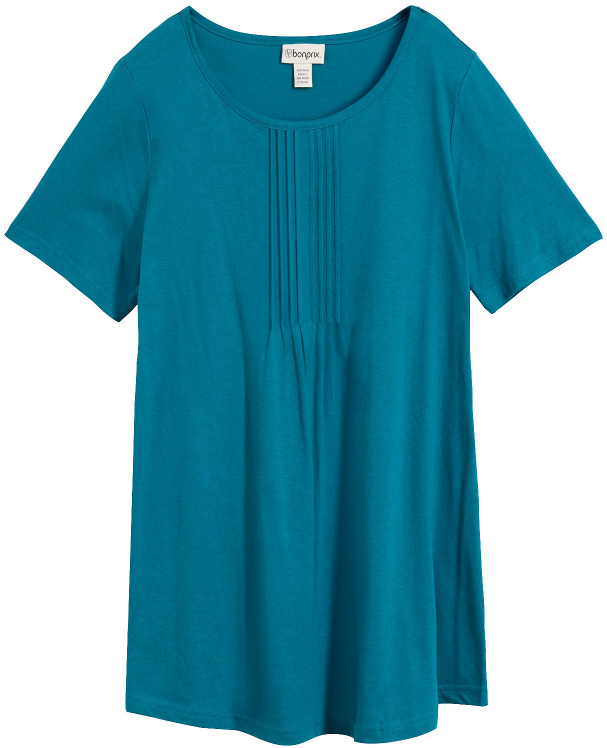 bonprix T-shirt »T-Shirt in A-Linien-Form, kurzarm« ligne A discrète, manches courtes, en coton et viscose