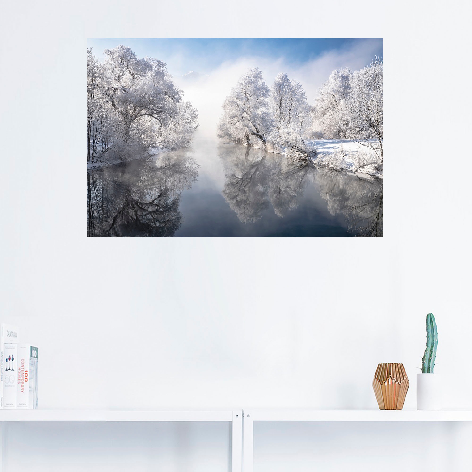 Artland Wandbild »Winter in Oberbayern«, Seebilder, (1 St.), als Leinwandbild, Poster, Wandaufkleber in verschied. Grössen