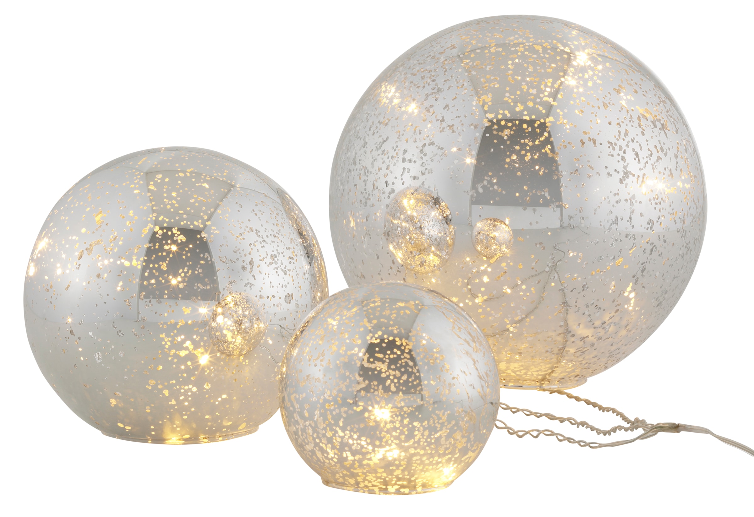 Home affaire LED Kugelleuchte 20 aus im cm Ø »Balls«, Set, 15, 10, 3-teiligen kaufen bestehend