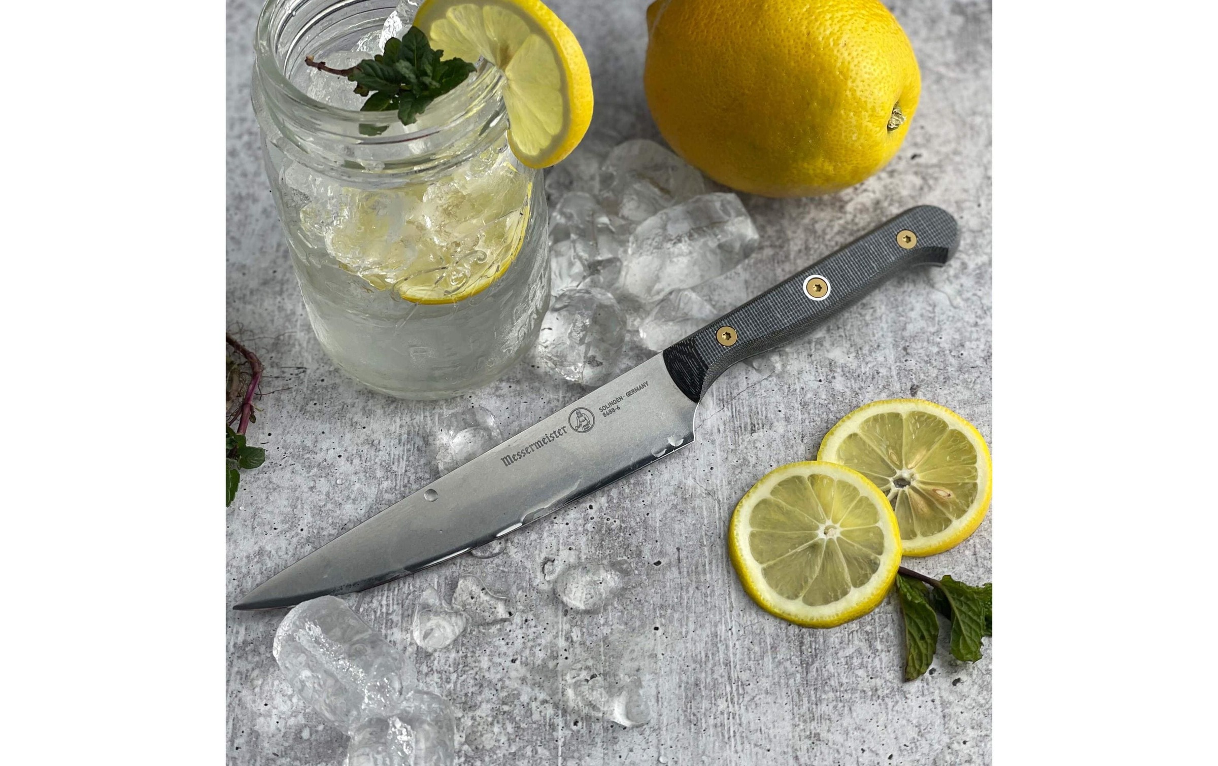   Allzweckmesser »Messermeister Custom 15 cm, Grau/Schwarz«