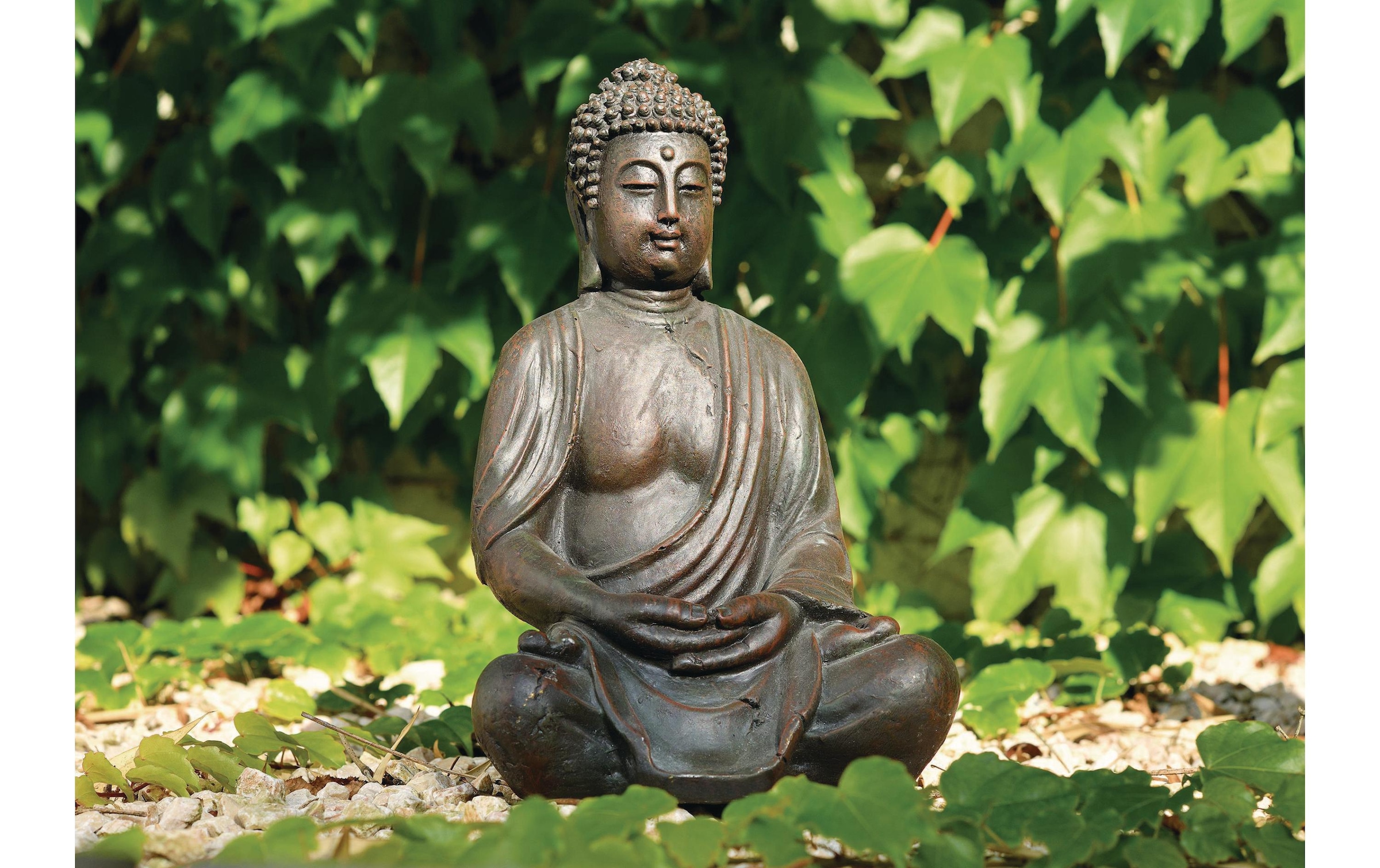 Dekofigur »G. Wurm Buddha sitzend, Braun«
