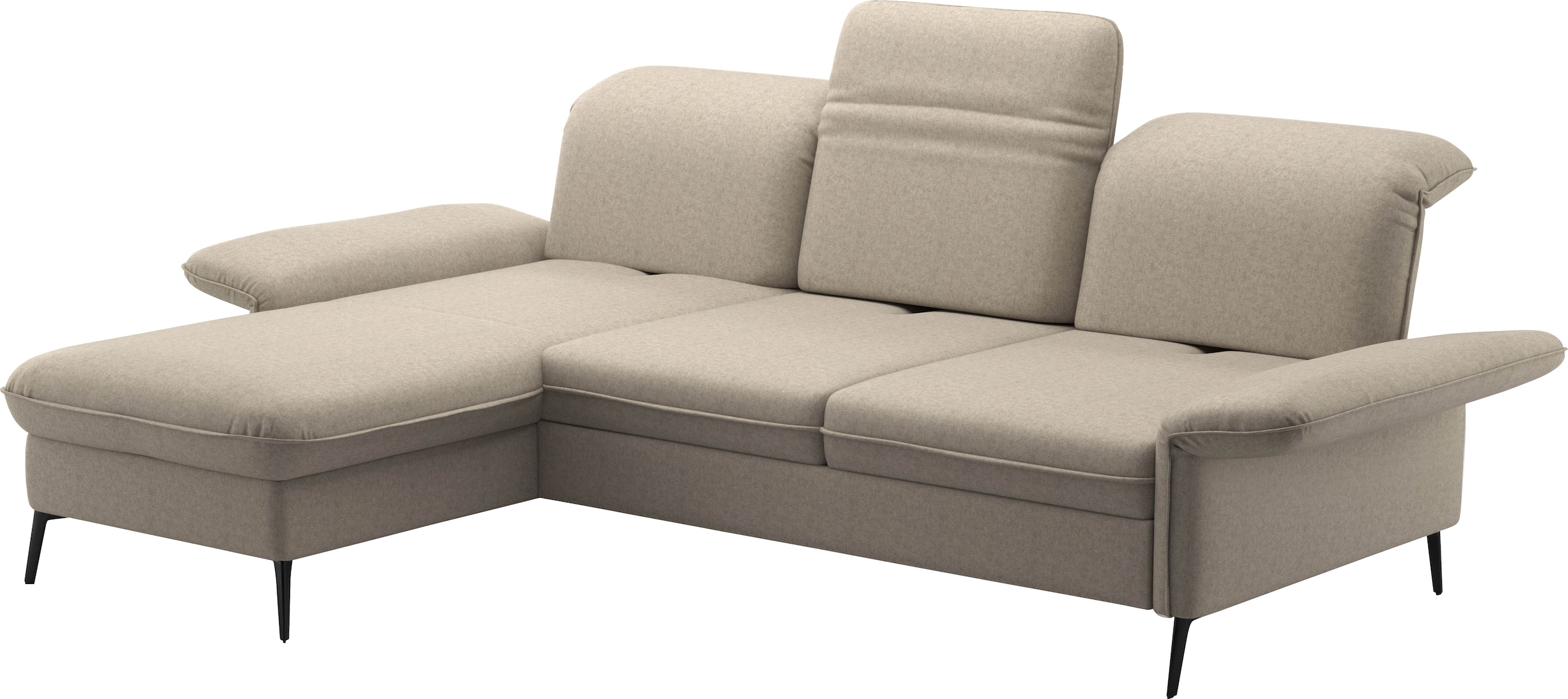 sit&more Ecksofa »Emely«, mit Sitztiefenverstellung optional mit Bettfunktion und Bettkasten