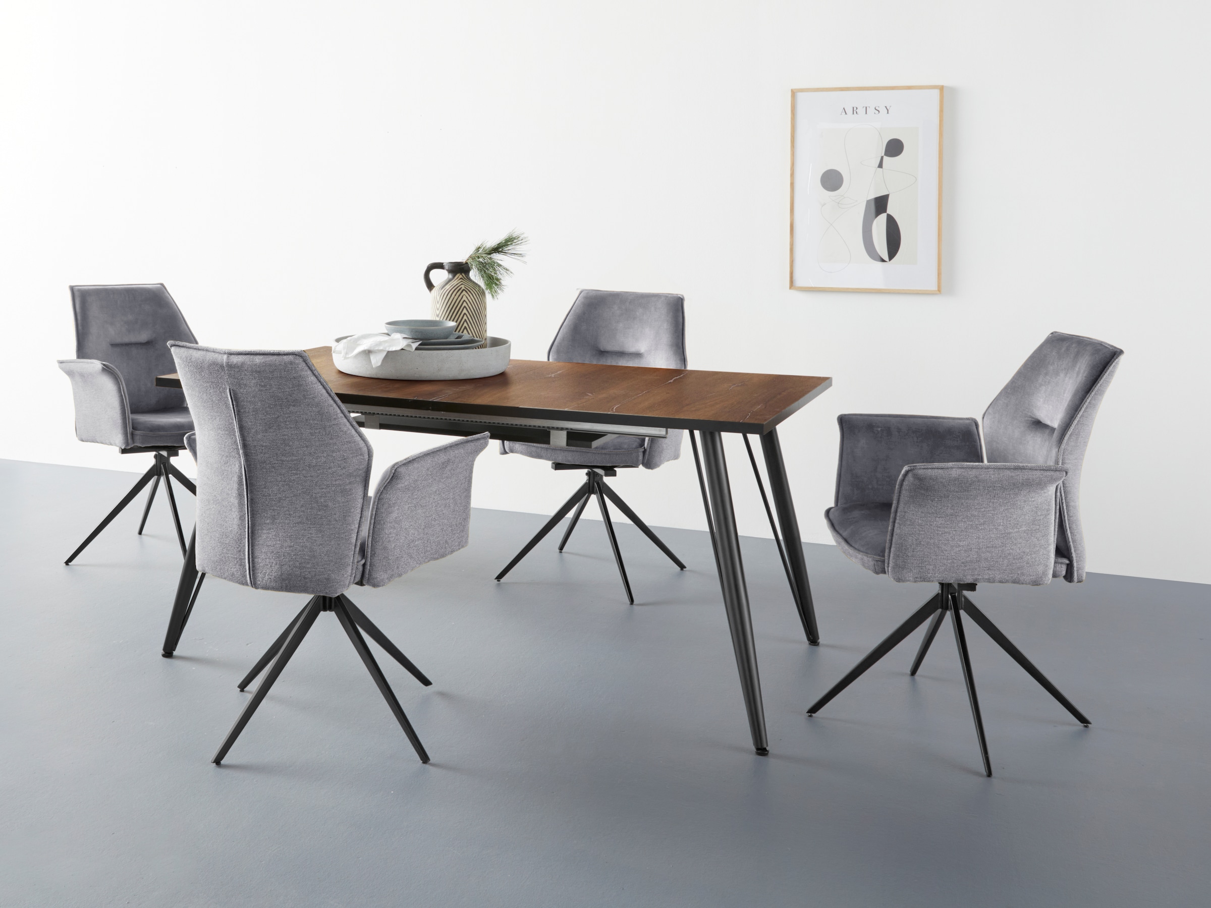 HELA Fauteuil de salle à manger »SUSANNE« Set,  Esszimmerstuhl, Drehstuhl, 1 oder 4 Stück