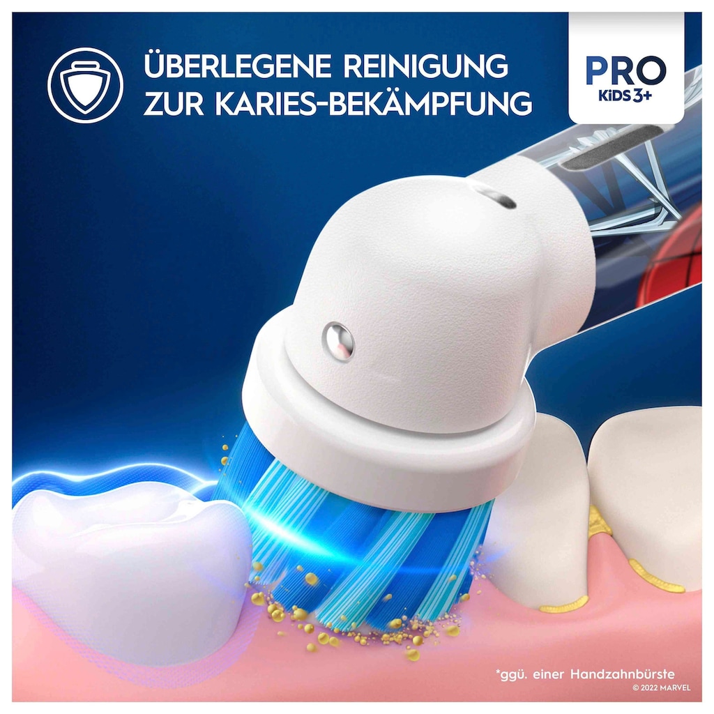Oral-B Elektrische Zahnbürste »Pro Kids Spiderman«, 1 St. Aufsteckbürsten