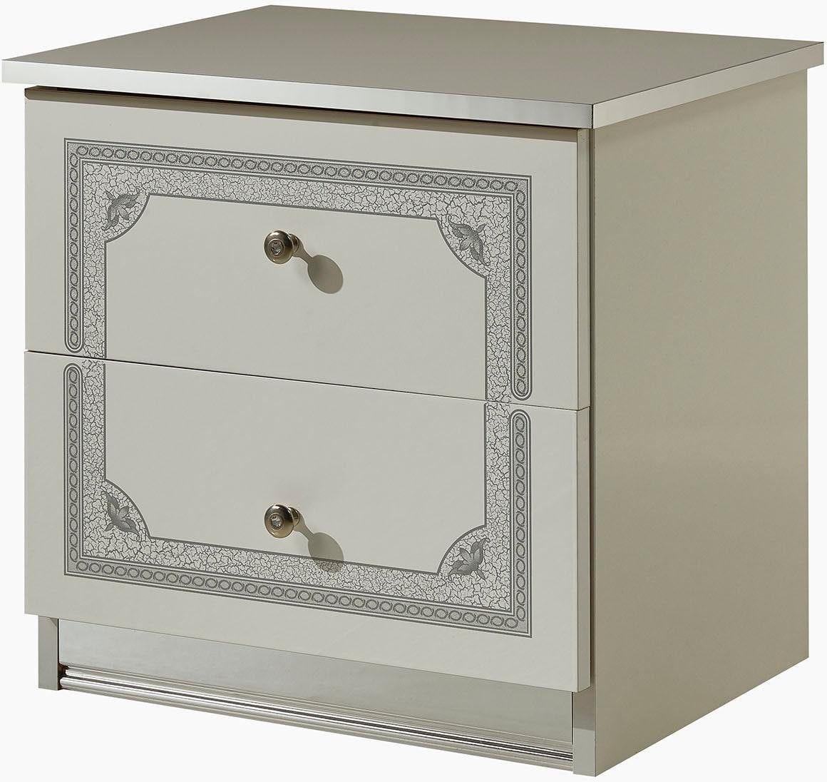 INOSIGN Nachtkommode »Greta, aus FSC-zertifiziertem Holzwerkstoff mit Dekor im Klassikstil«, (Masse (B/T/H): 50/38,5/49 cm), mit 2 Schubladen, soft-close-Funktion, Made in Italy