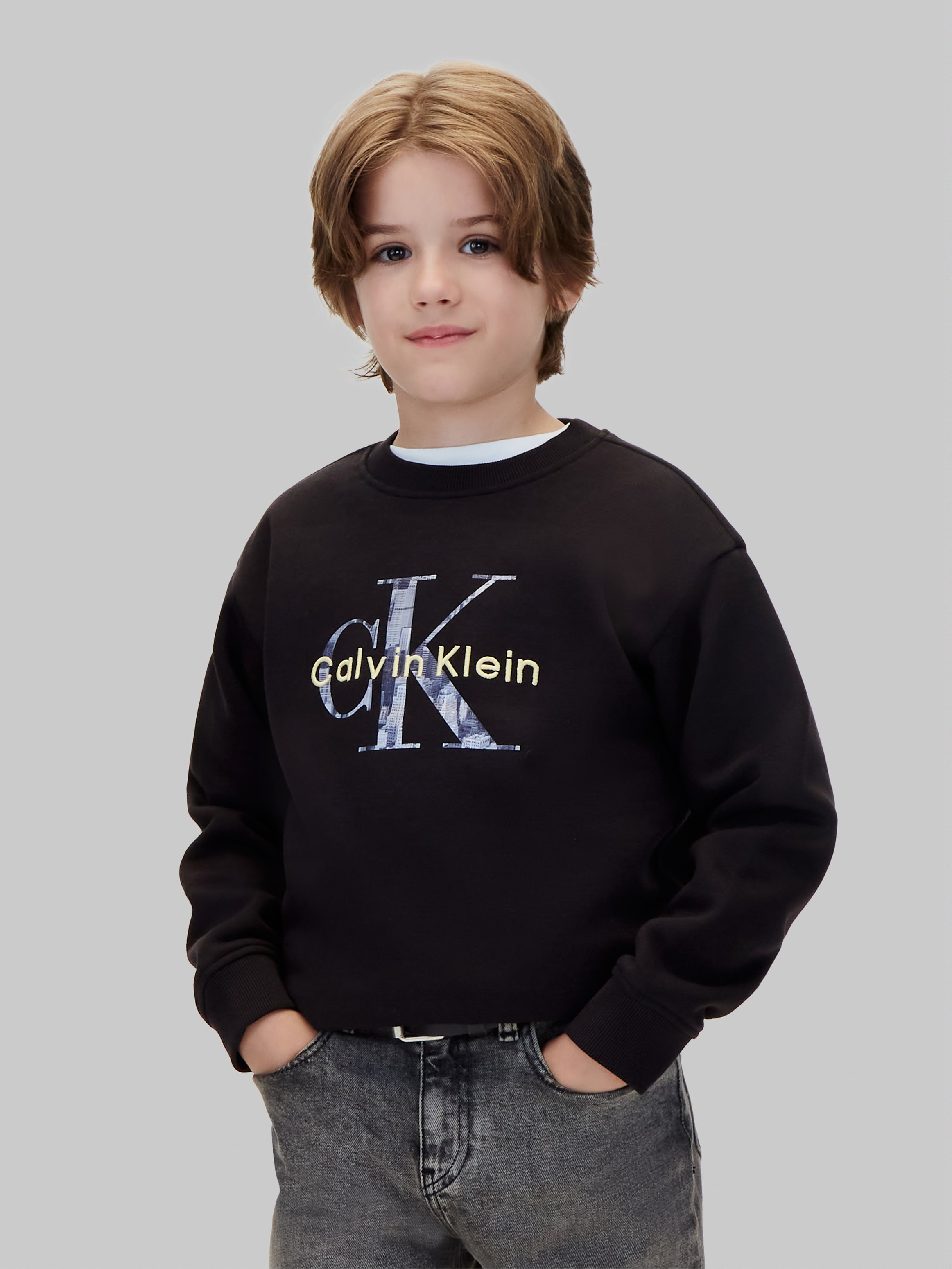 Image of Calvin Klein Sweatshirt "FILLED MONOLOGO CN SWEATSHIRT", Regular fit mit Rundhalsausschnitt, Logoschriftzug