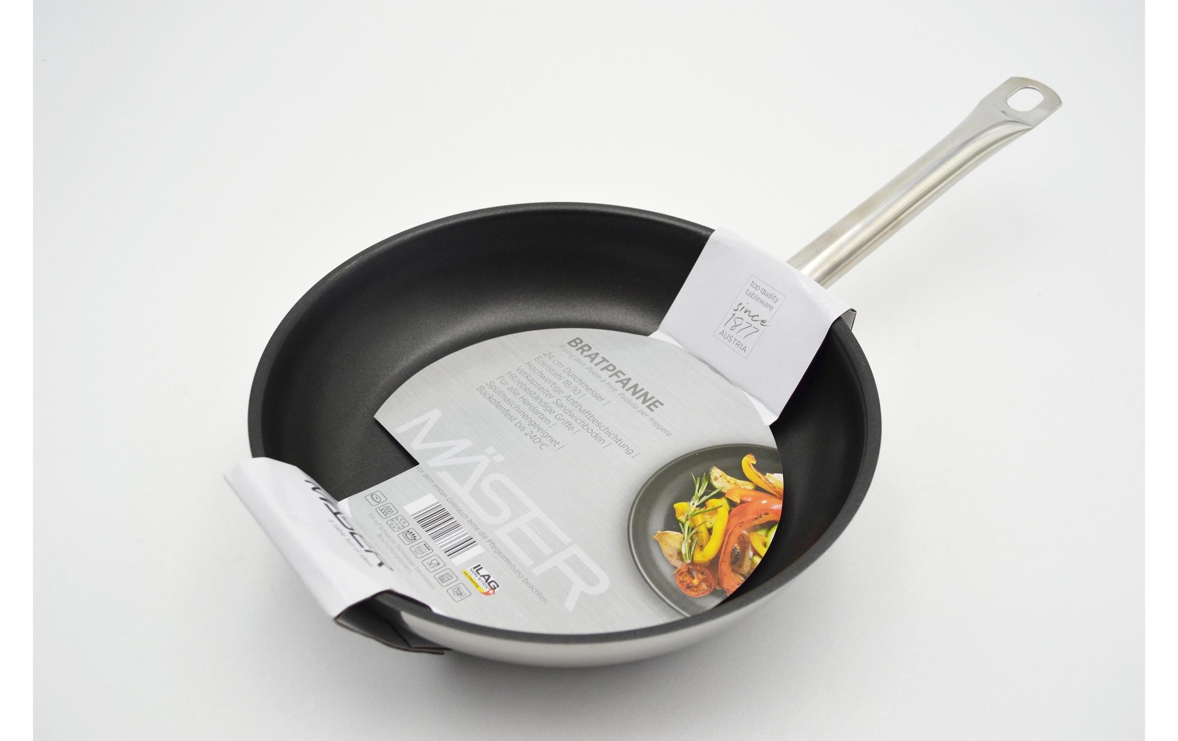 MÄSER Poêle à frire »Mäser Bratpfanne PROFESSIONAL I« Cromargan® Edelstahl Rostfrei 18/10 1 pièces tlg.