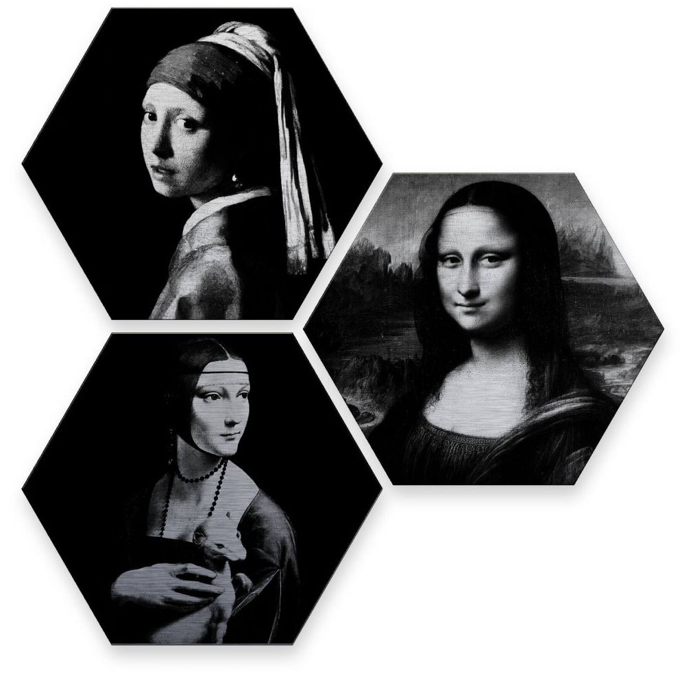 Wall-Art Mehrteilige Bilder »Berühmte Frauen Kunstgeschichte«, (Set, St.) 3