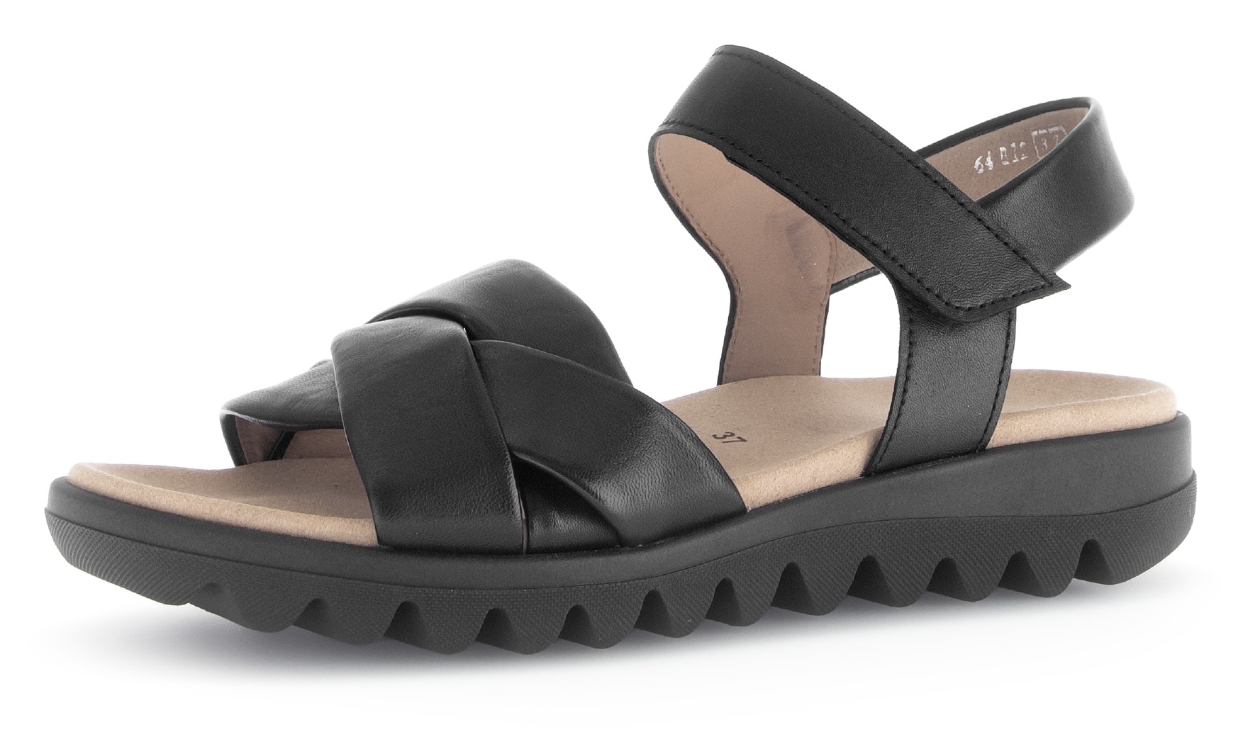 Gabor Sandale à lanières  , chaussure d'été, sandale compensée, chaussure confortable avec fermeture velcro
