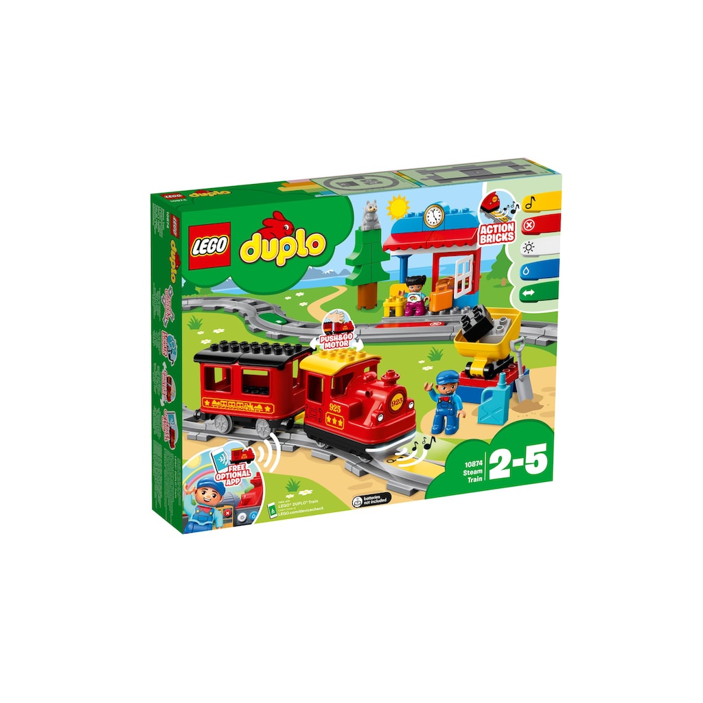 LEGO® Konstruktionsspielsteine »Dampfeisenbahn 10874«