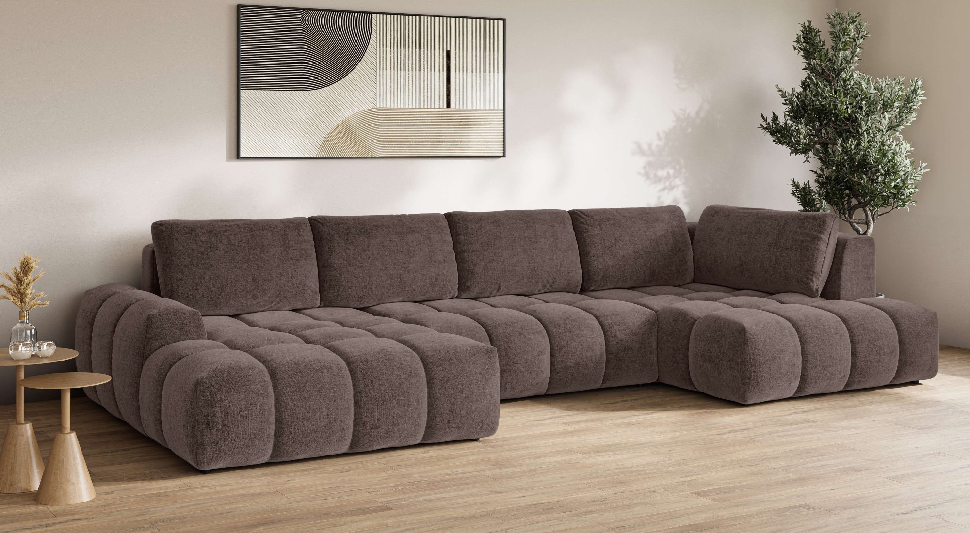 GOODproduct Wohnlandschaft »AZITA U-Form, Breite 363 cm - OTTO. Verlässliche Qualität.« wahlweise als Schlafsofa mit Bettkasten, Bubble-Optik