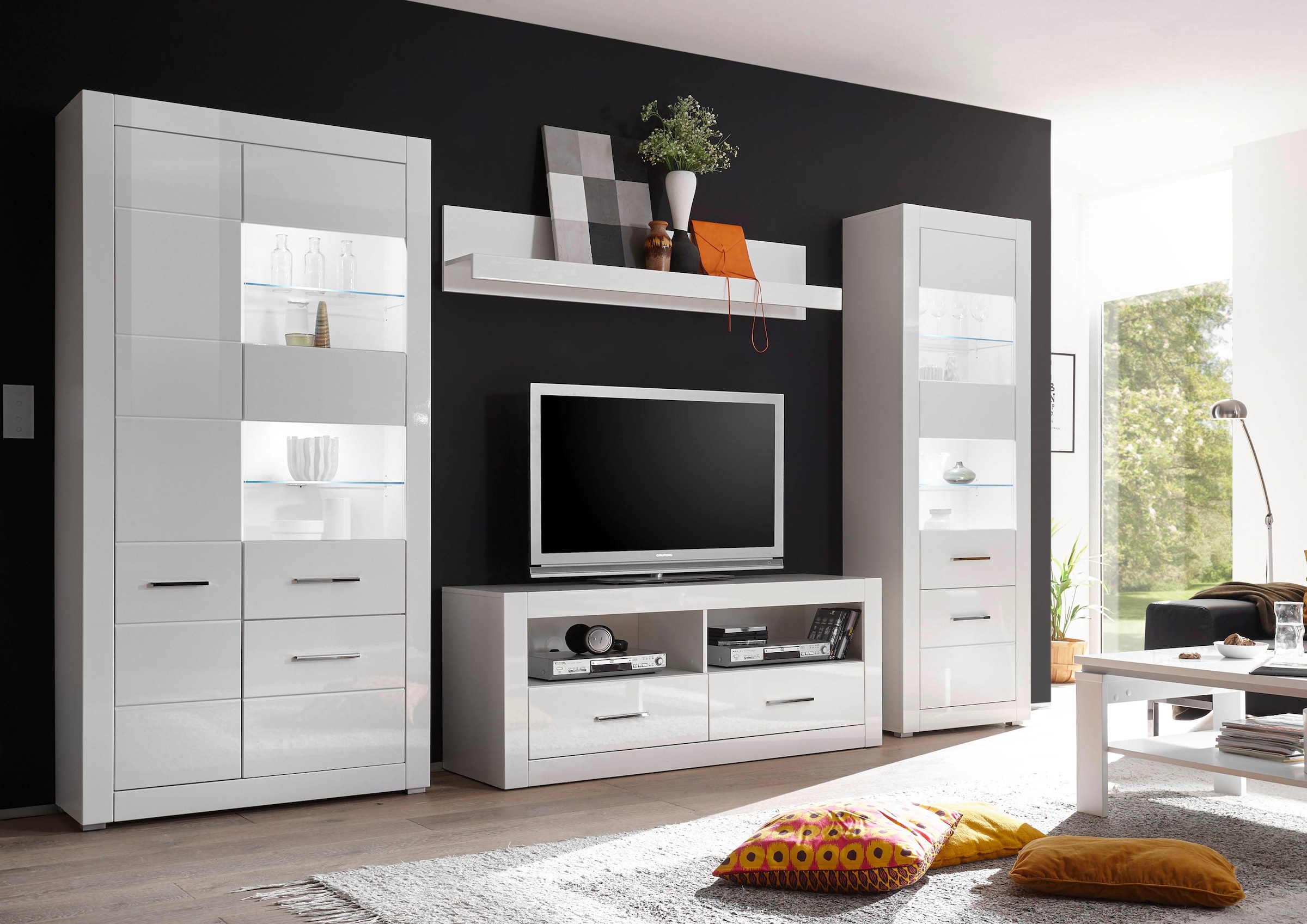 Home affaire Wohnwand »BIANCO« Set, 4 Stk. tlg.