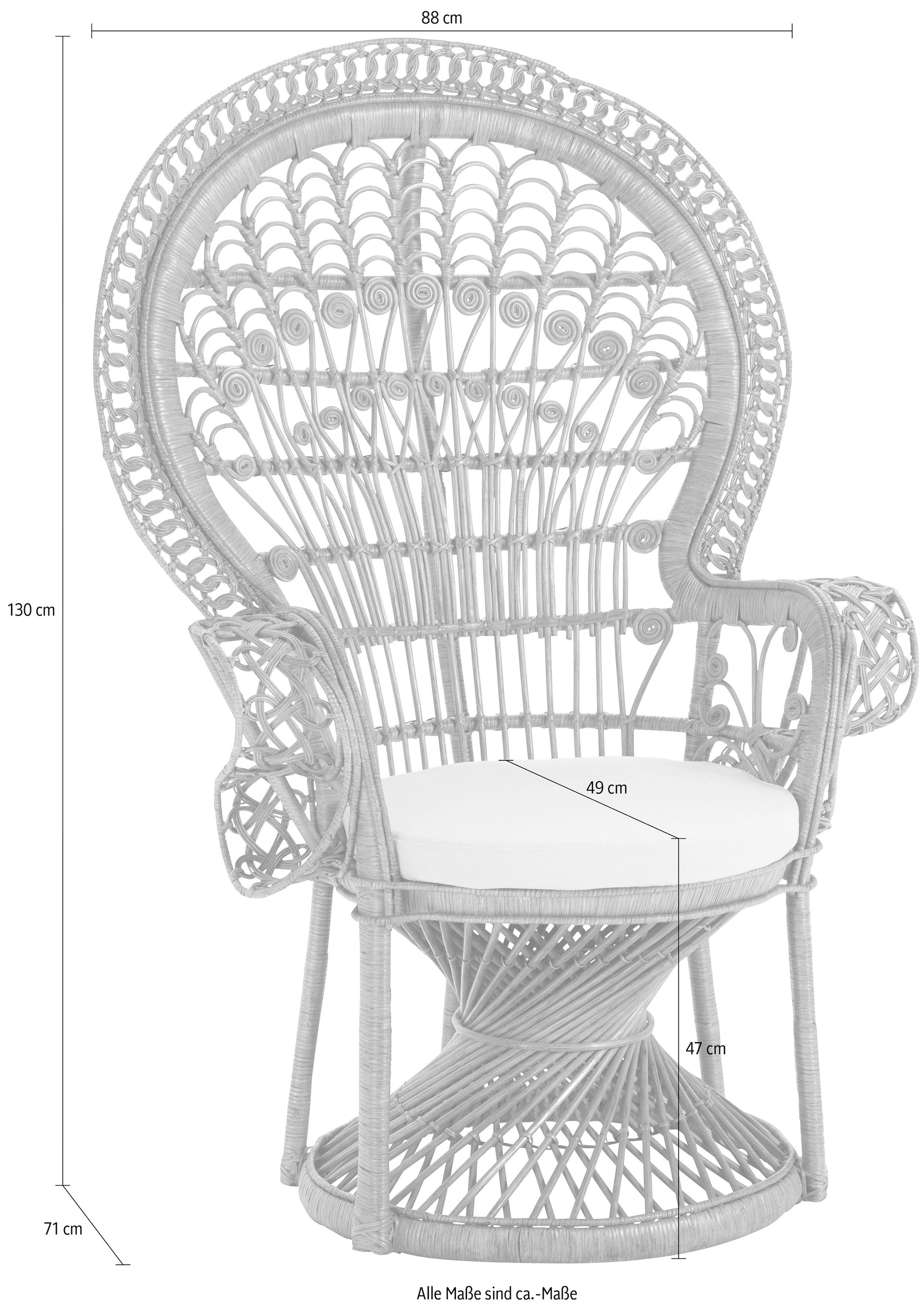 ♕ HOFMANN auf Rattanstuhl, LIVING AND mit versandkostenfrei Kissenauflage MORE