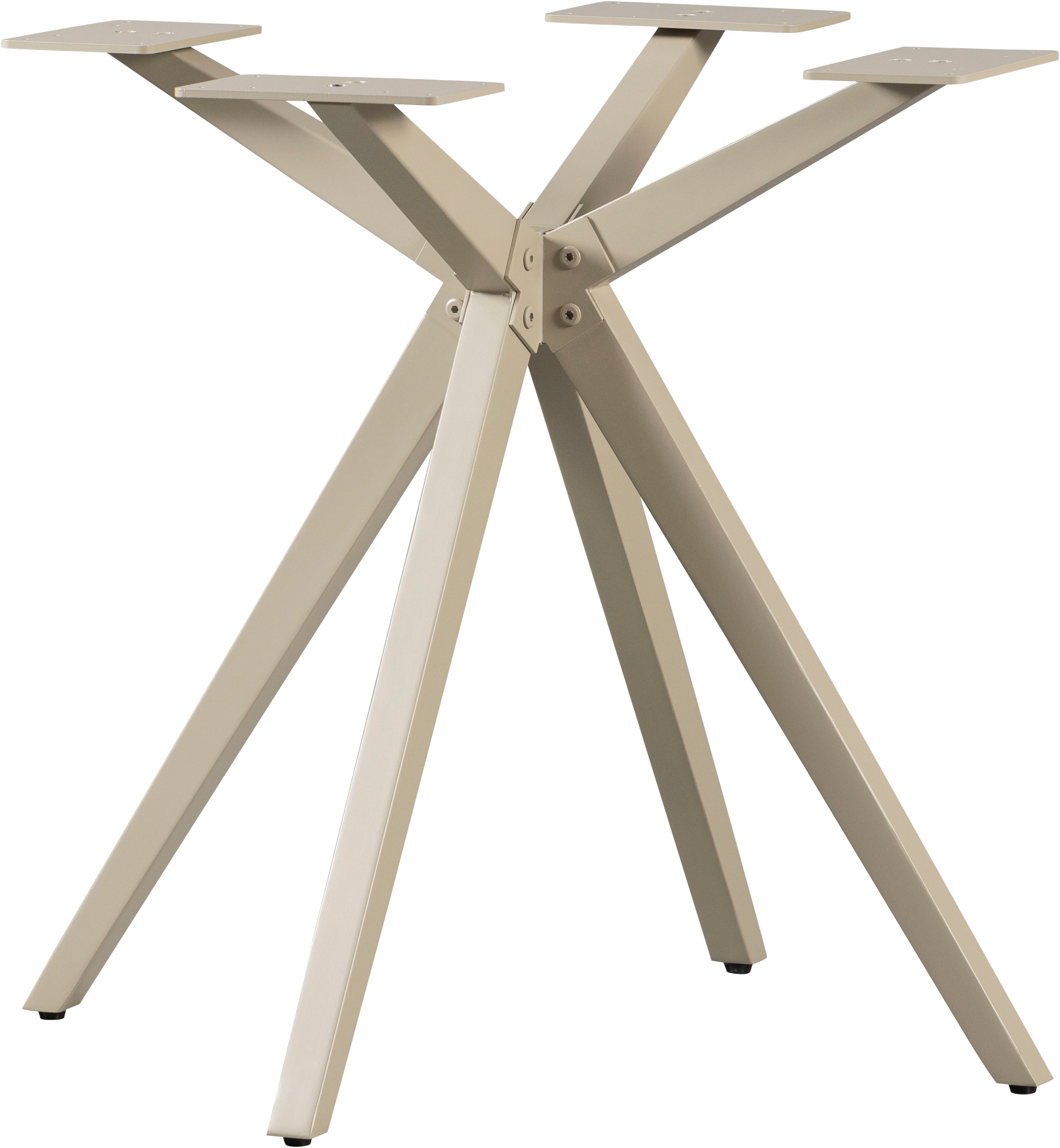 WOOOD Tischbein »Tablo Holland aus Metall mit Pulverbeschichtung Ø 80 x H 72 cm« Kreuzgestell Ø 3,5 cm, Tragkraft 120 kg, einfach zu montieren