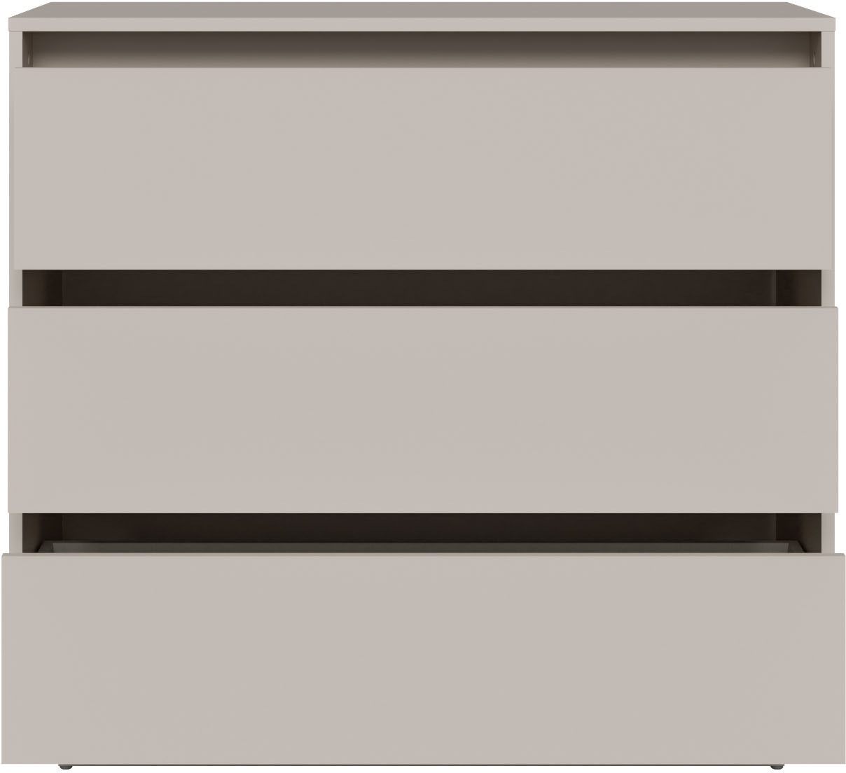 FORTE Commode »Tahoe Kommode, 3 Schubkästen, grifflos, Stauraum« L/H/P 93,5/86,7/41,4 cm beaucoup d’espace de rangement