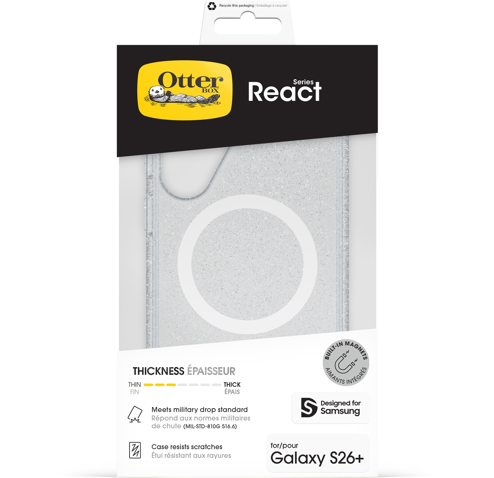 Otterbox Handyhülle »React Series Magnets für Samsung Galaxy S26+« Samsung Galaxy S26+ Backcover, Schutzhülle, Handyschutzhülle, Case, Schutzcase, stossfest