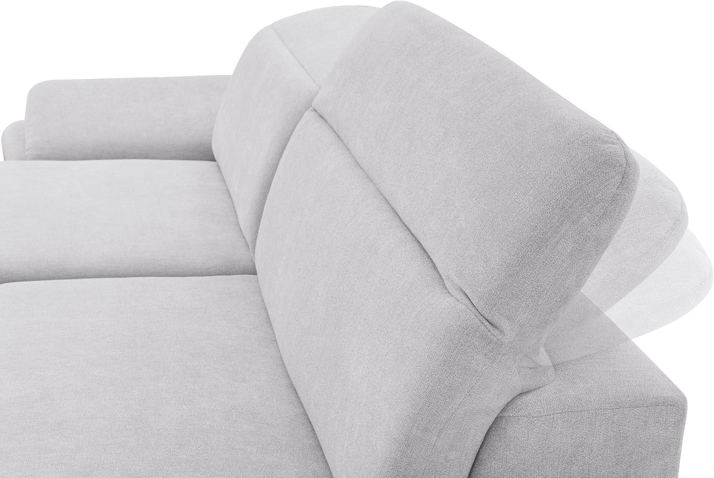 exxpo - sofa fashion Ecksofa »Kyoto, inkl. Kopfteil- und Armteilverstellung, hoher Sitzkomfort«, wahlweise mit Bettfunktion und Bettkasten, hochwertige Bezüge, L-Form