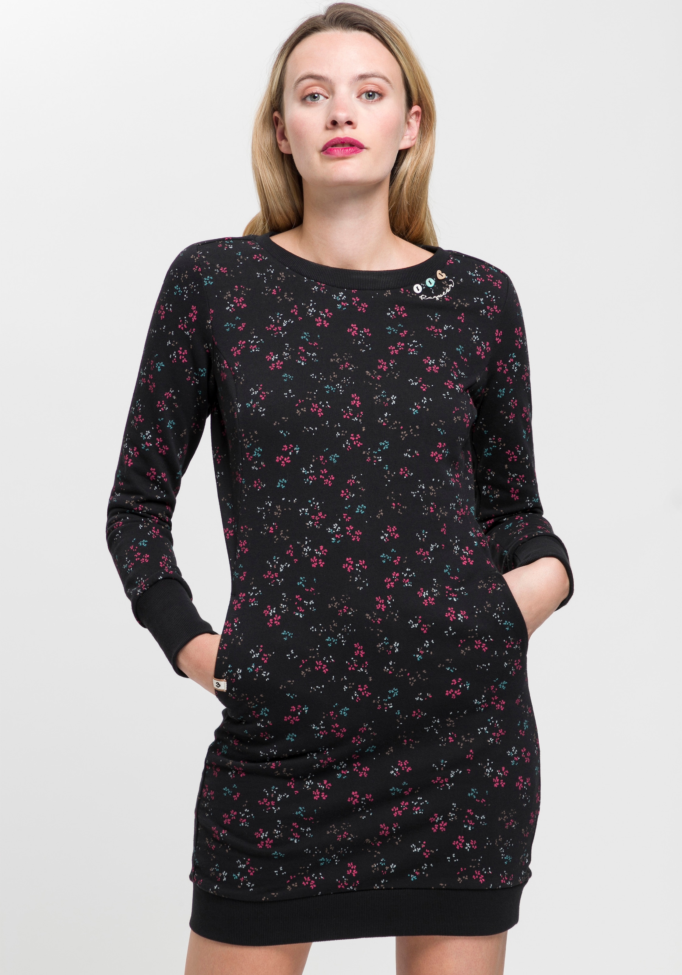 Ragwear Sweatkleid »MENITA O«, im Mille-Fleur All Over-Print