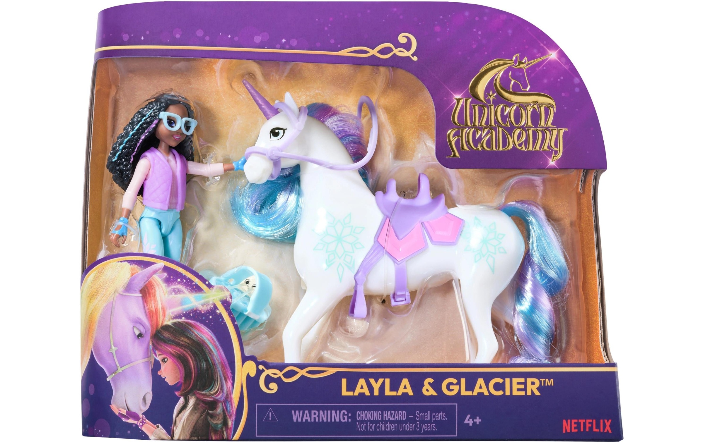 Anziehpuppe »Spinmaster Unicorn Academy Layla Doll & Glacier Unicorn«