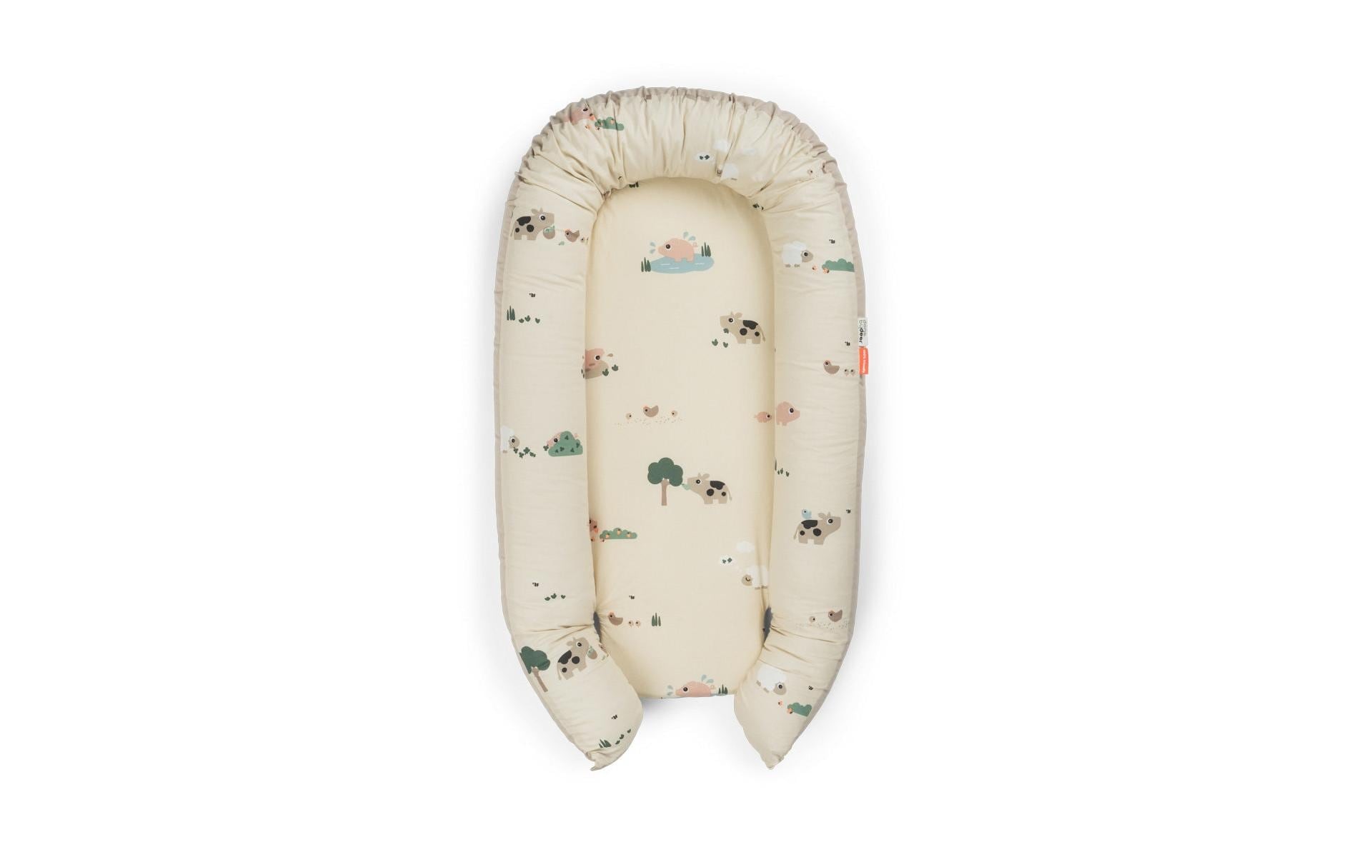 Image of DONE BY DEER Bettnestchen "Babynest Tiny Farm 50 x 85 x 13 cm"