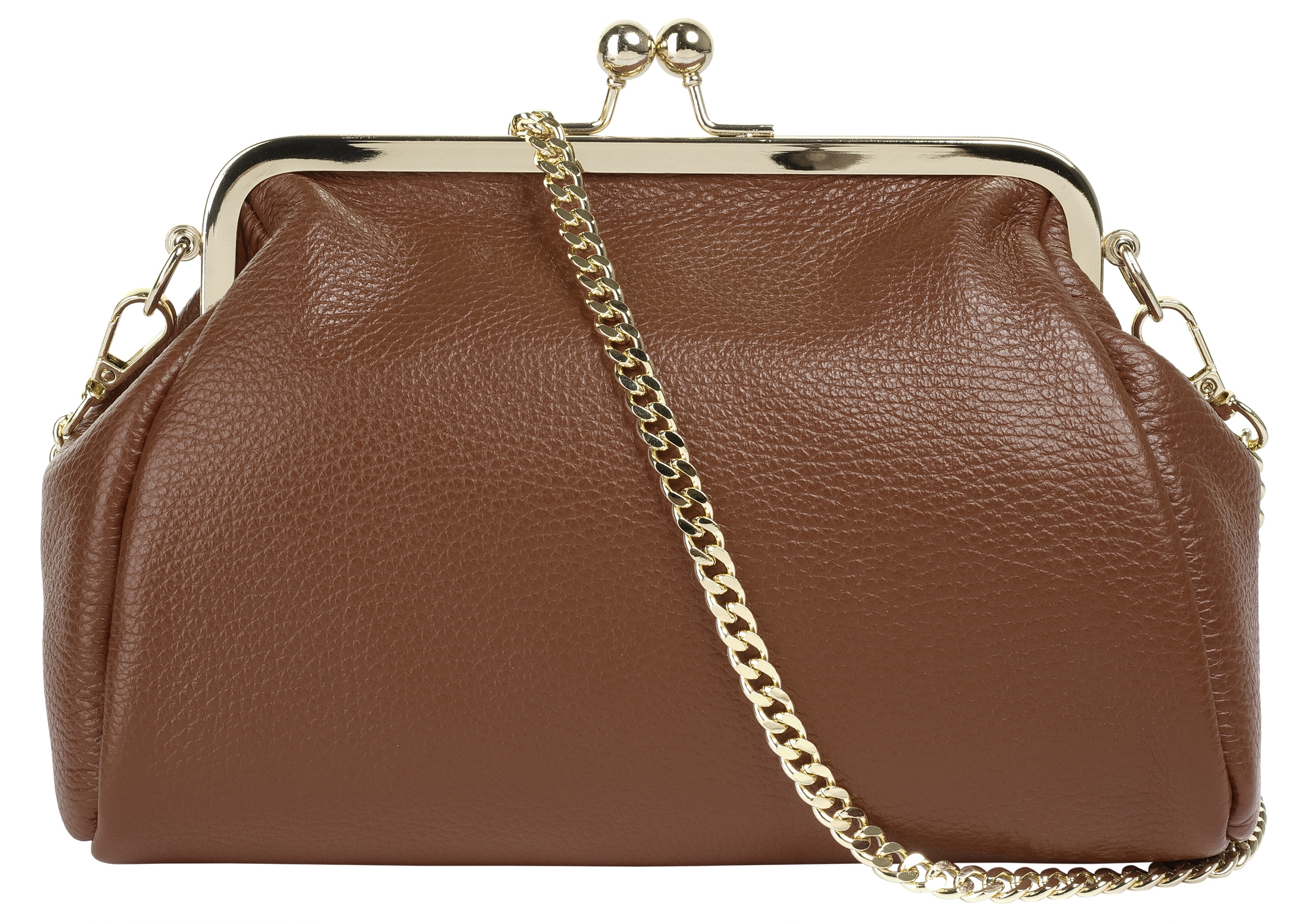 Cluty Abendtasche, echt Leder, Made in Italy