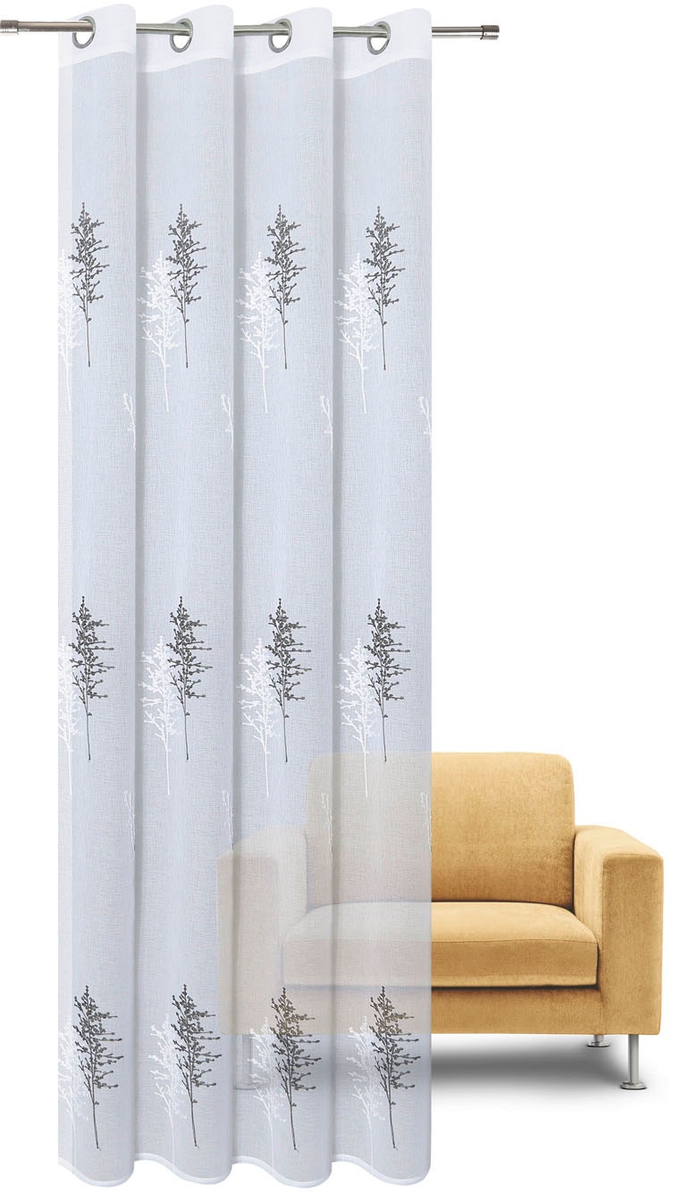 Image of Gerster Gardine »Ulrika«, (1 St.), Ösenschal bestickt mit Zweigen bei Ackermann Versand Schweiz