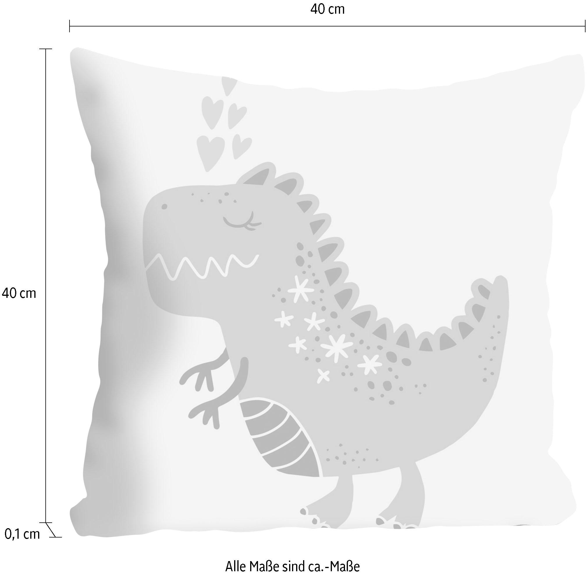 queence Dekokissen »Drache«, Kissenhülle ohne Füllung, 1 Stück