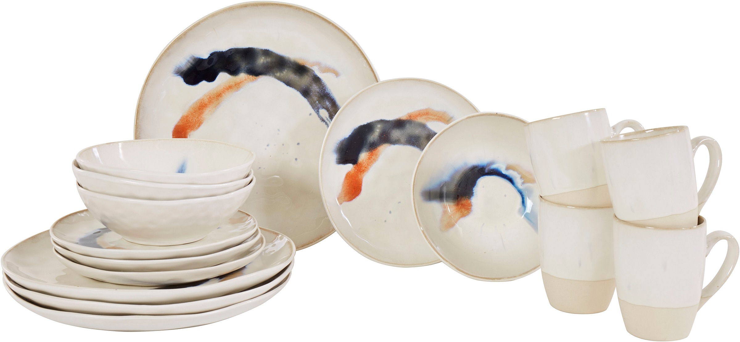 Image of GALA Kombiservice »Bluewater Road«, (Set, 16 tlg.), Krakelee-Glasur bei Ackermann Versand Schweiz