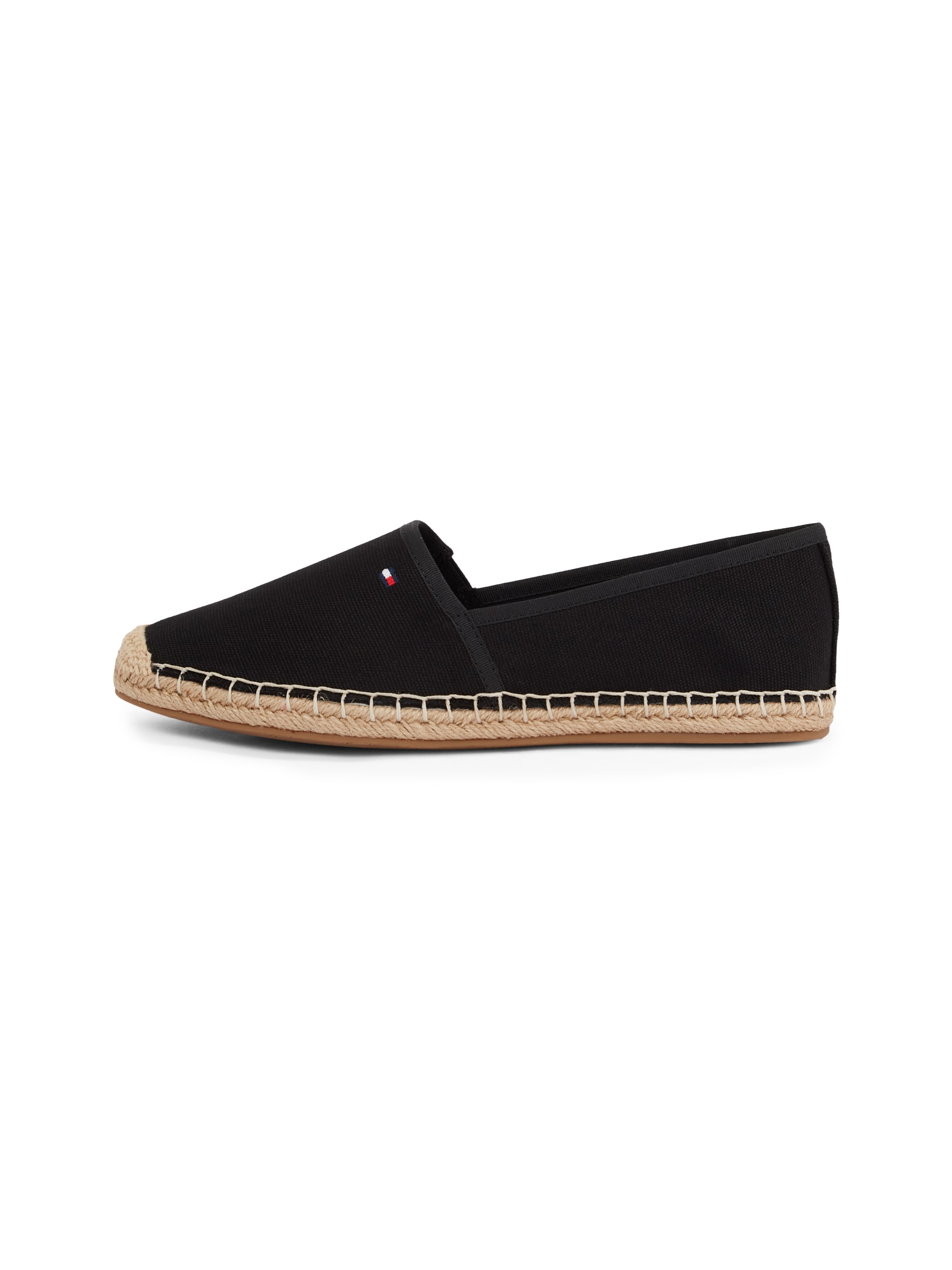 Tommy Hilfiger Espadrille »FLAG CANVAS ESPADRILLE«  ,Slipper, Flats, Bequemschuh, Jutebezug und Ziernähten, schmale Form