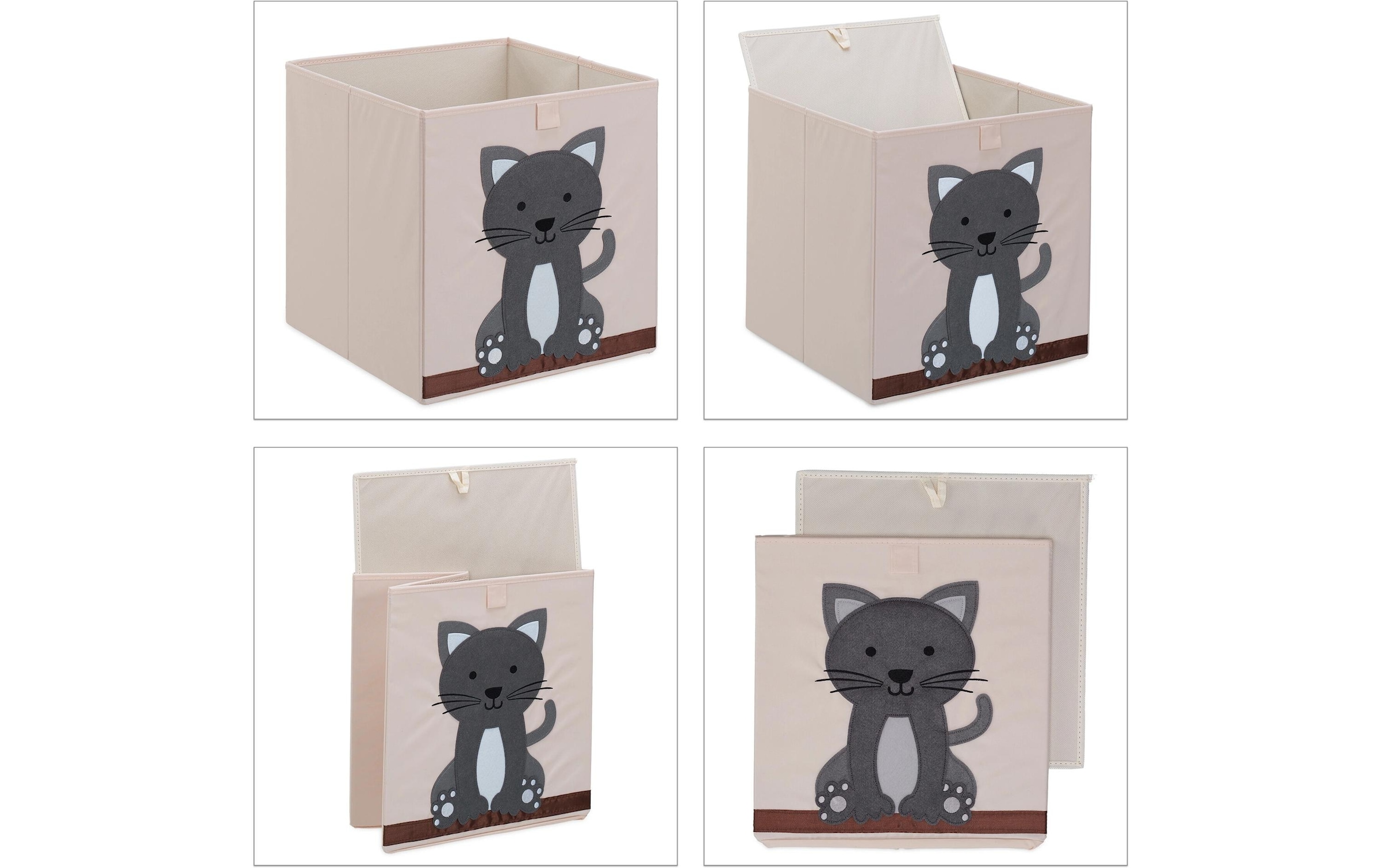 relaxdays Aufbewahrungsbox »Katze«, (1 St.)