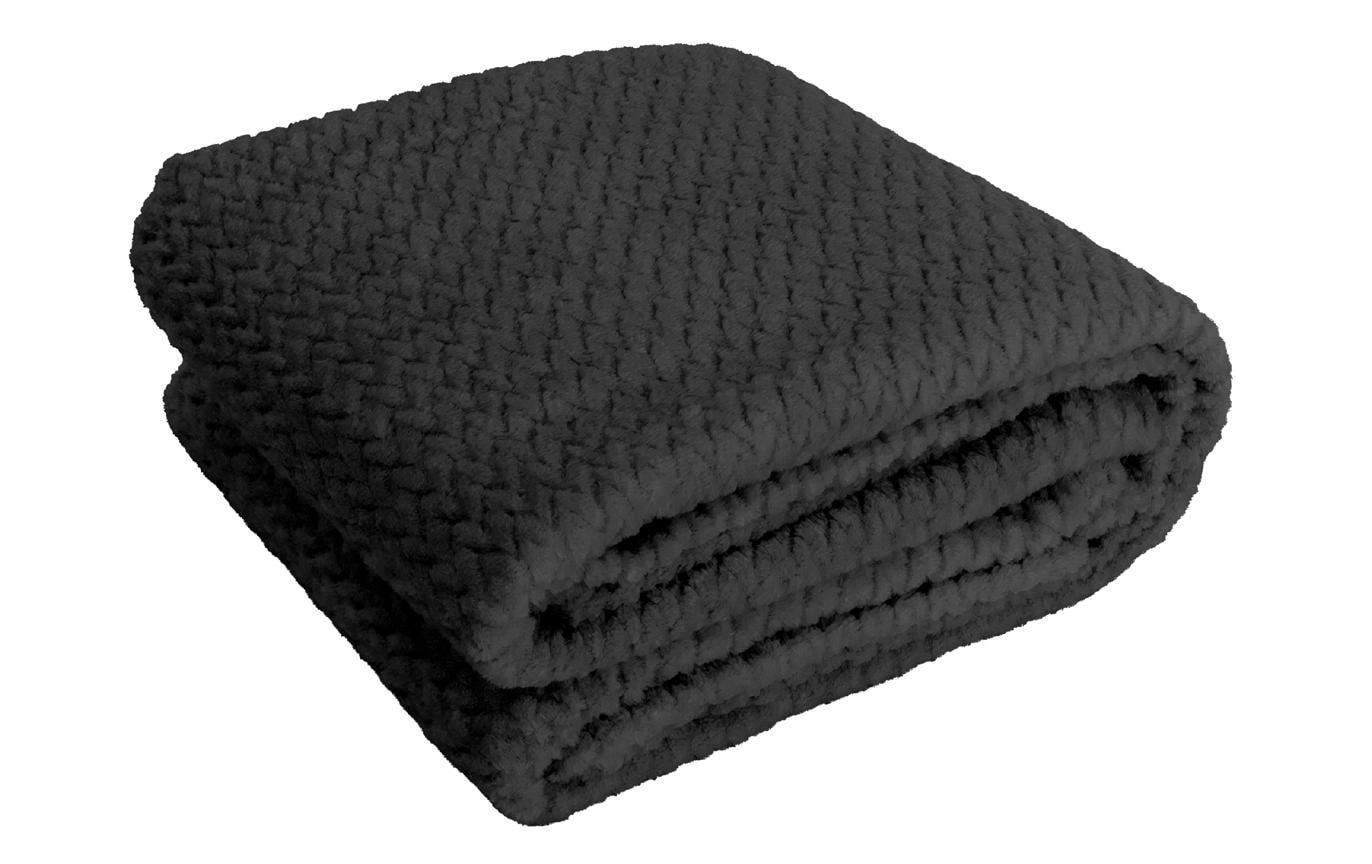 Image of Hubatka TEXTIL Wohndecke "Plaid Uni 220 x 180 cm"