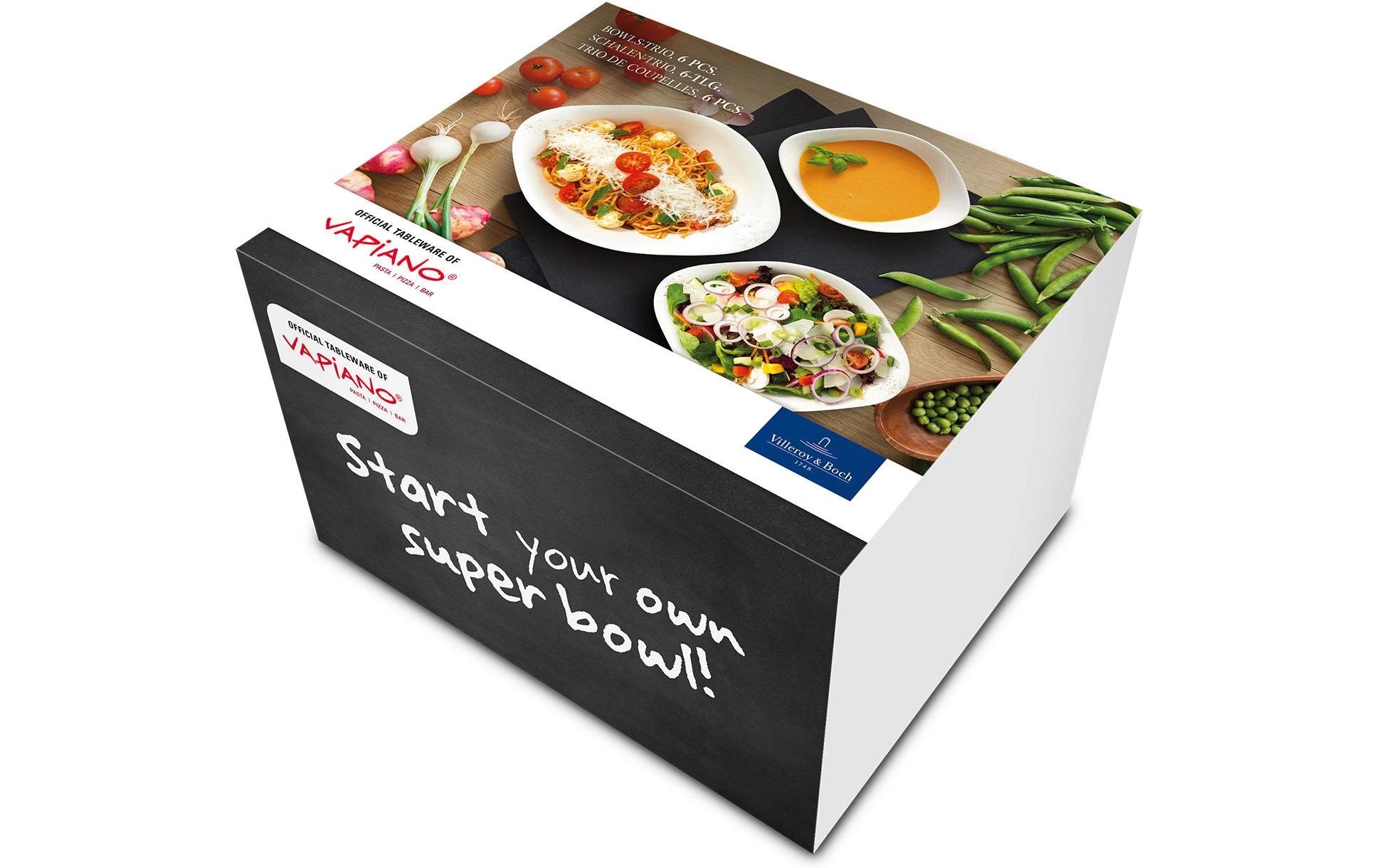 Villeroy & Boch Schüssel »Vapiano Trio 6-teilig« 6 aus Porzellan Spülmaschinenfest