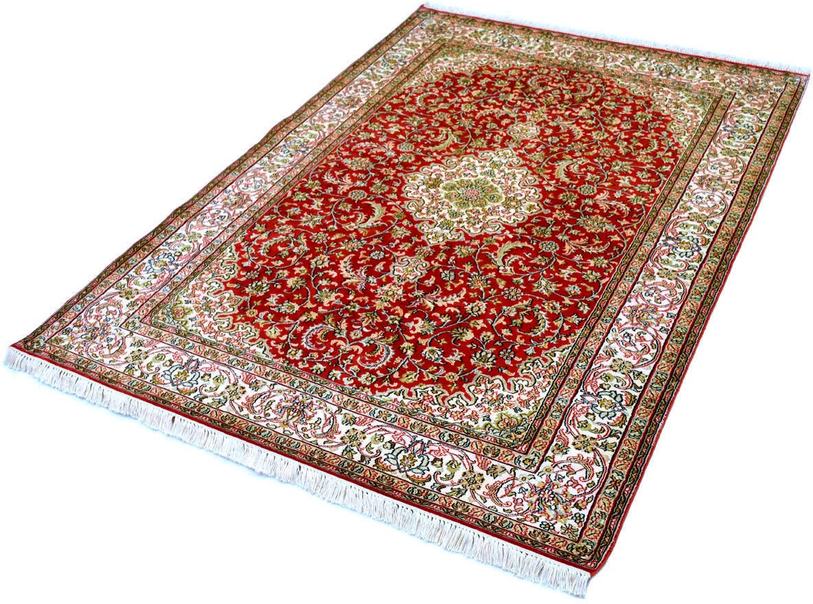 Image of Kayoom Seidenteppich »Kashan 8988«, rechteckig, 10 mm Höhe, Einzelstück mit Zertifikat, Wohnzimmer bei Ackermann Versand Schweiz