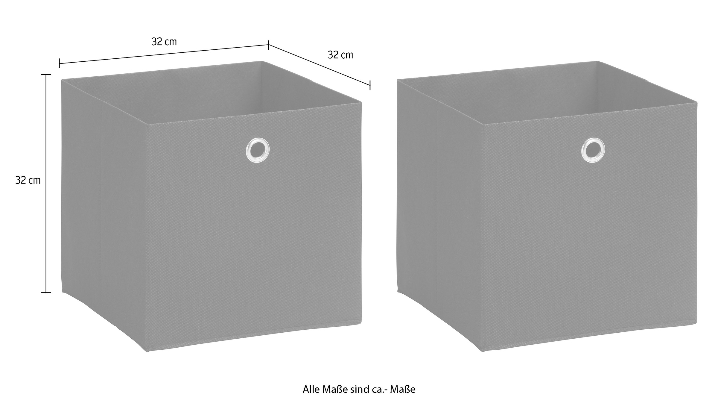 Schildmeyer Faltbox »Box«, 2er-Set mit Vliesüberzug