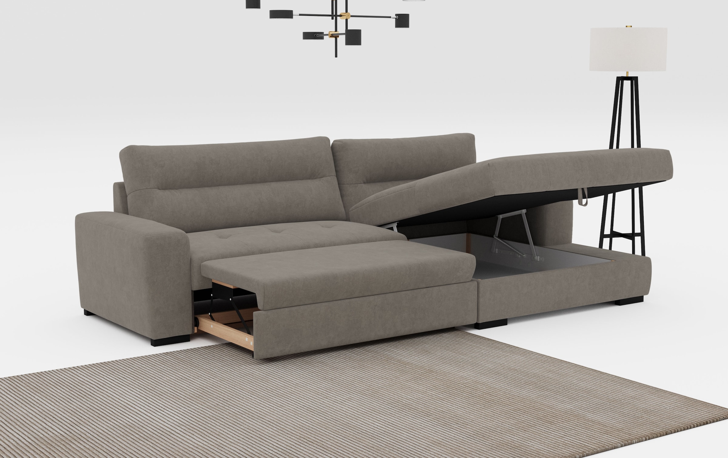 COTTA Ecksofa »Cappa L-Form«, wahlweise mit Bettfunktion & Bettkasten