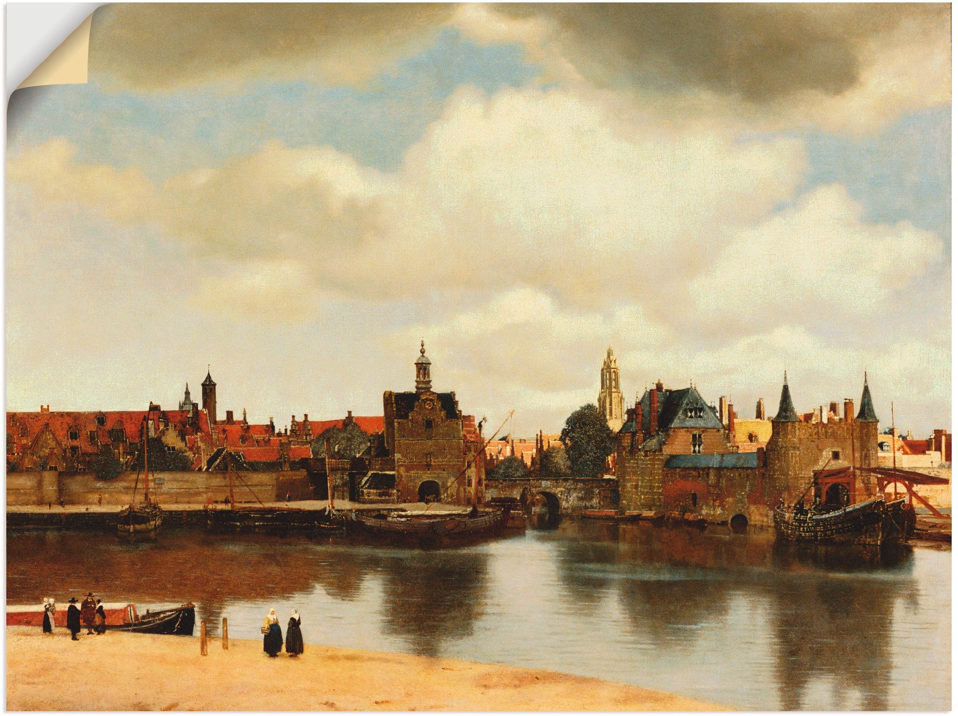 Image of Artland Wandbild »Ansicht der Stadt Delft. Um 1660«, Niederlande, (1 St.), in vielen Grössen & Produktarten -Leinwandbild, Poster, Wandaufkleber / Wandtattoo auch für Badezimmer geeignet bei Ackermann Versand Schweiz