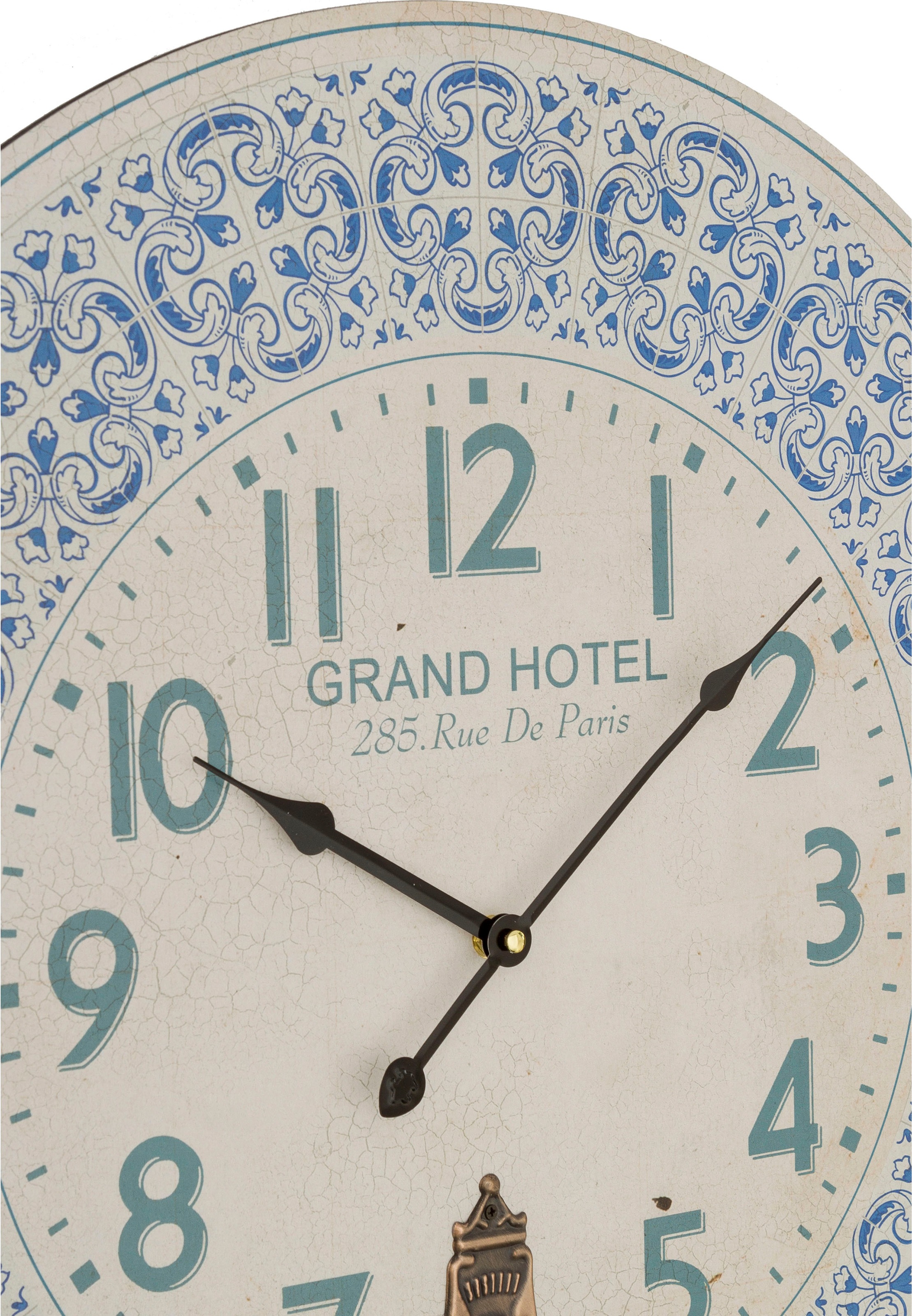 Myflair Möbel & Accessoires Wanduhr »"Blue Sky"«, rund, Shabby Optik, dekorativ in Küche & Wohnzimmer