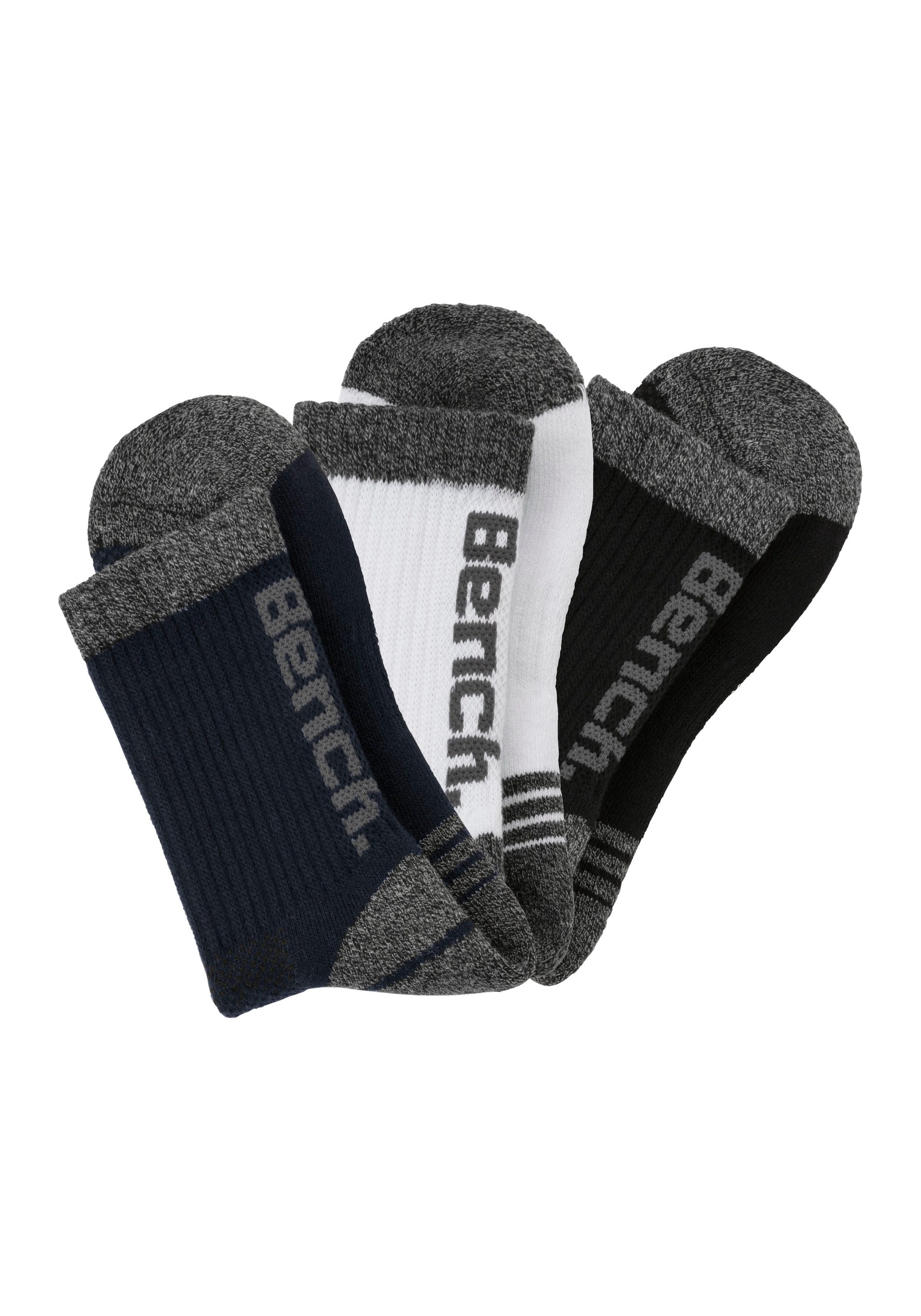 Bench. Tennissocken, (Packung, 3 Paar), mit Pikeestruktur und Mittelfussgummi