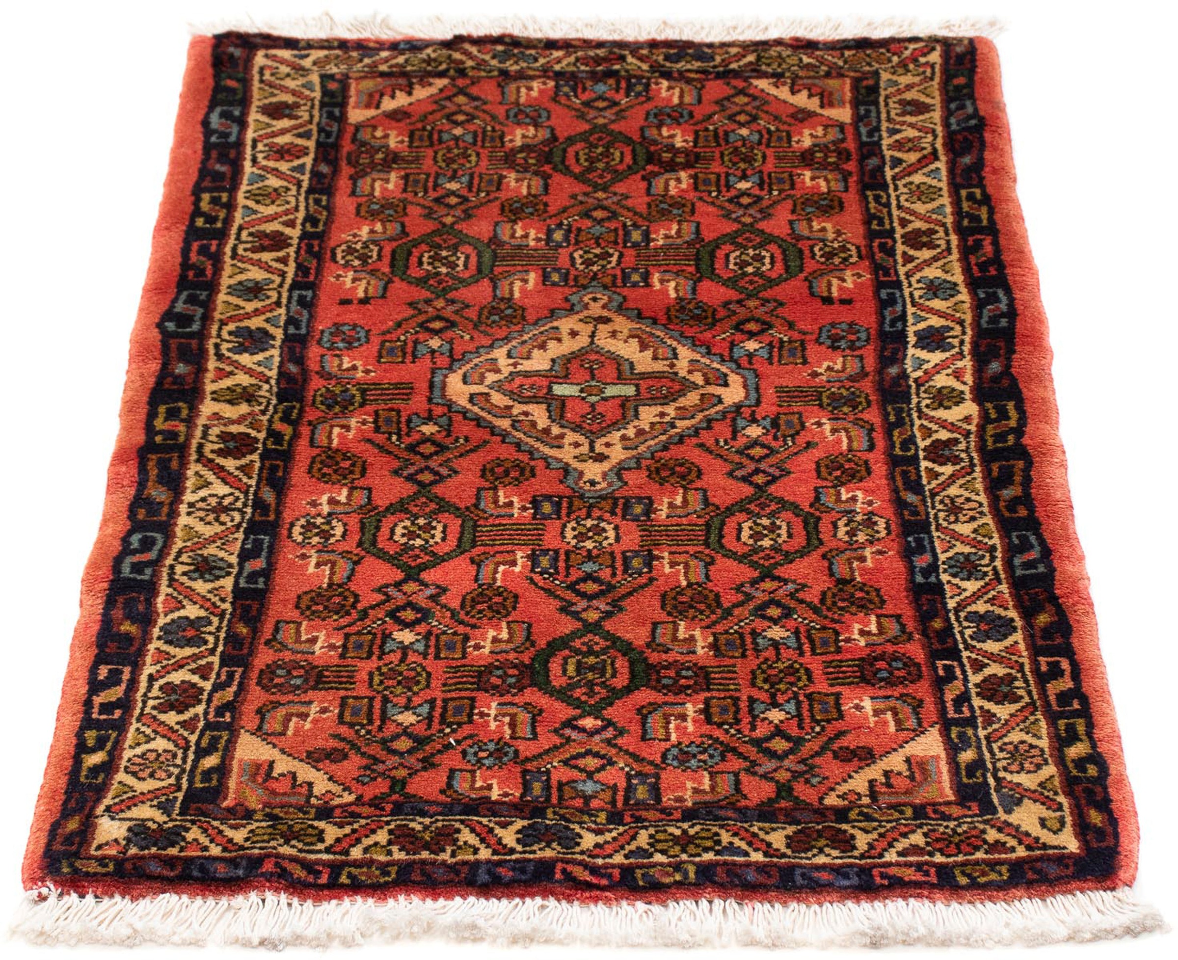 Image of morgenland Orientteppich »Perser - Nomadic - 90 x 58 cm - dunkelrot«, rechteckig, 10 mm Höhe, Wohnzimmer, Handgeknüpft, Einzelstück mit Zertifikat bei Ackermann Versand Schweiz