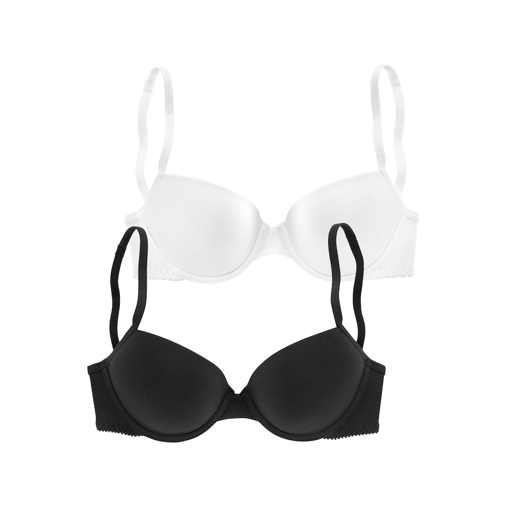 petite fleur Push-up-BH, (Packung, 2 Stück), mit Bügel, mit herausnehmbaren Kissen