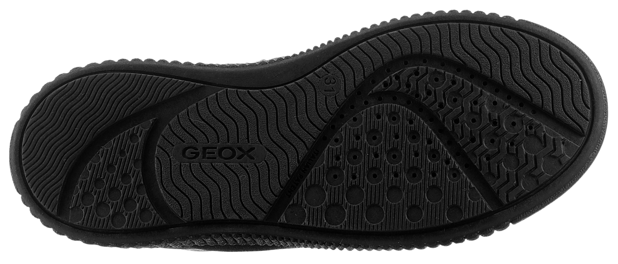 Geox Sneaker »J LAQUINNY GIRL B«, High Top Sneaker, Schnürboots, Freizeitschuh mit Reissverschluss