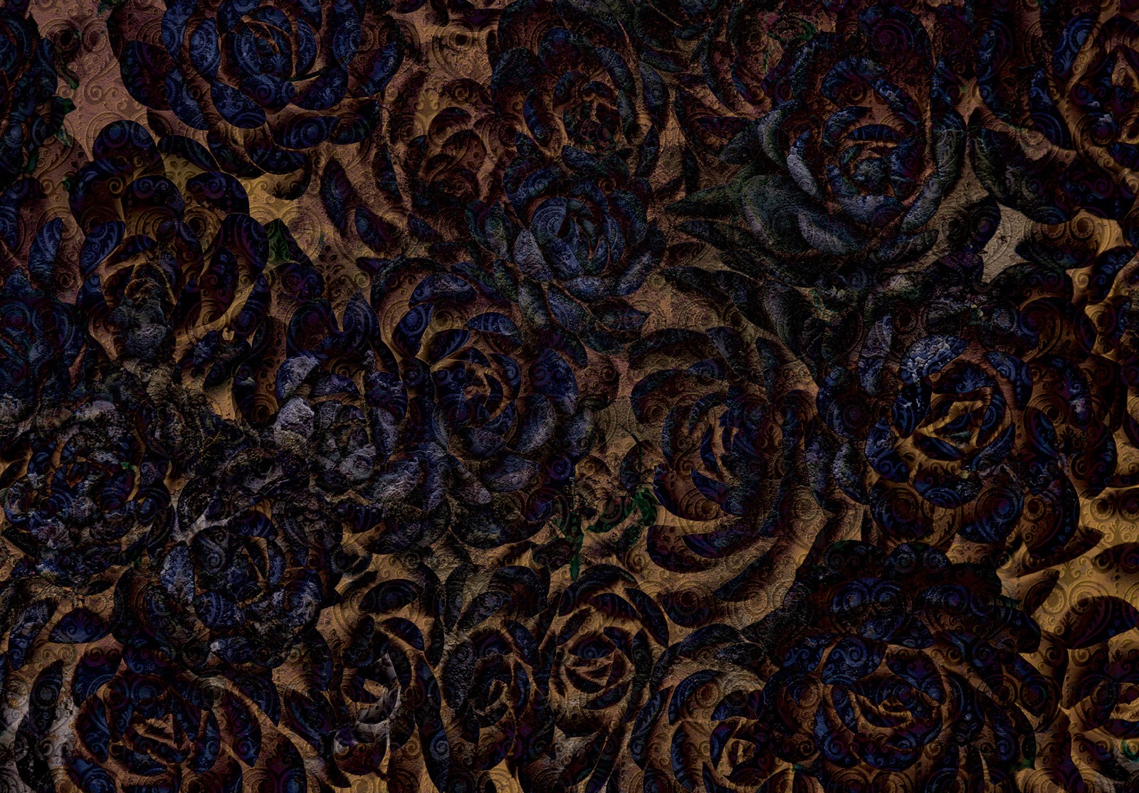 Image of Consalnet Papiertapete »Dunkle Blumen«, floral bei Ackermann Versand Schweiz