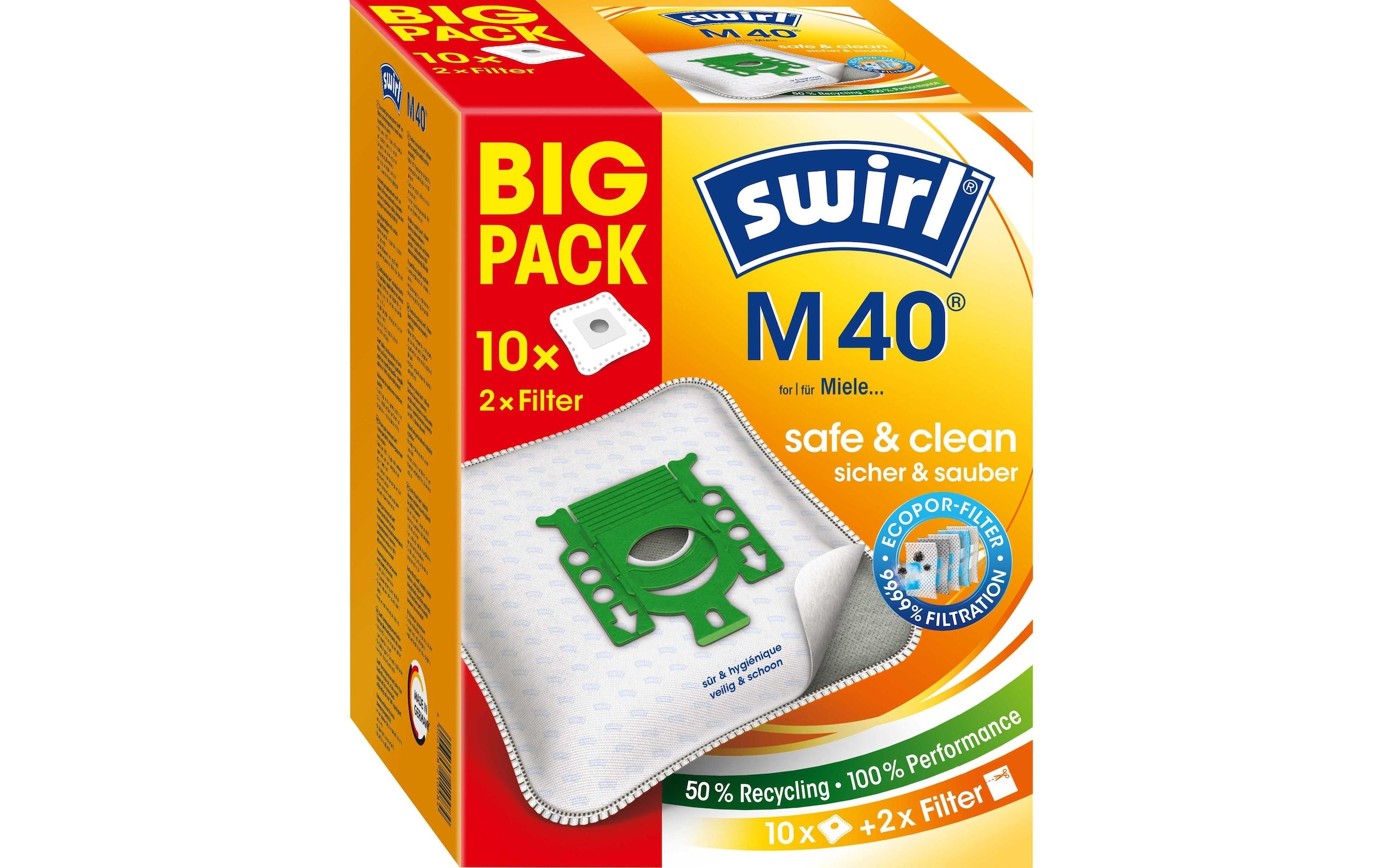 Staubsaugerbeutel »M40 Big Pack 10 Stück«, (10 St.)