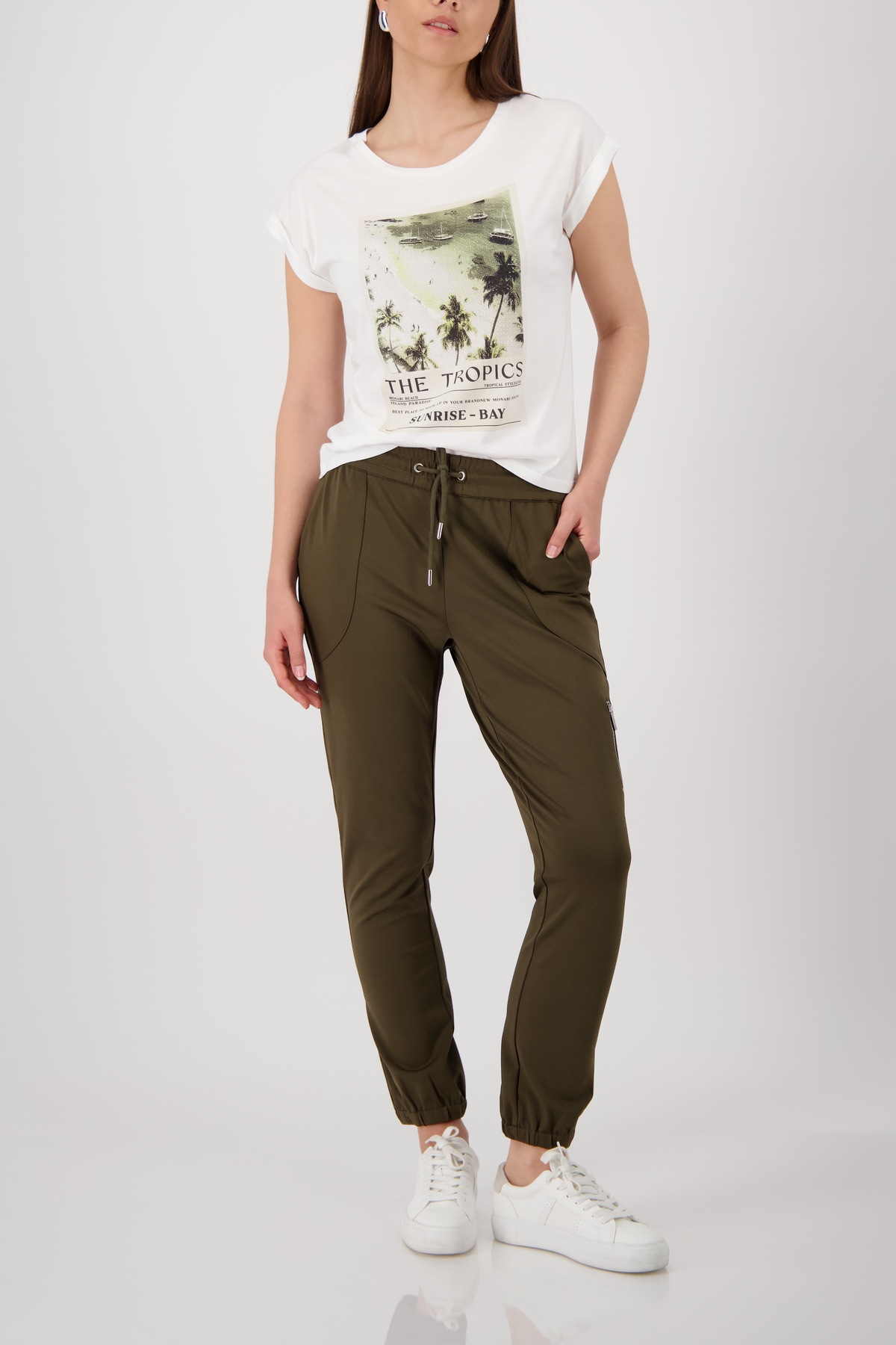 Monari Jogger Pants »Hose Jill Basic«  mit Reissverschlusstasche
