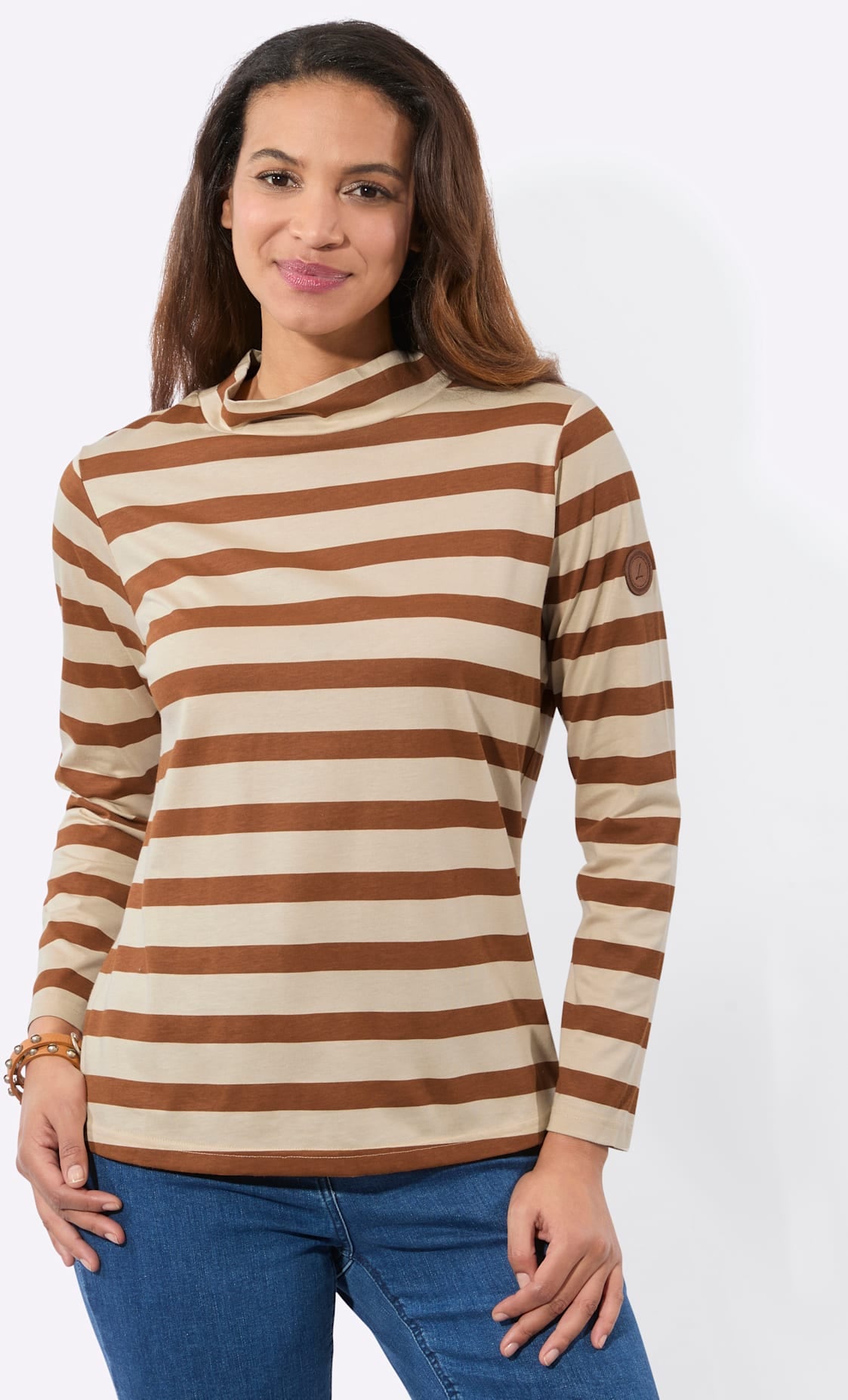 Image of Casual Looks Stehkragenshirt "Stehkragen-Shirt" 1