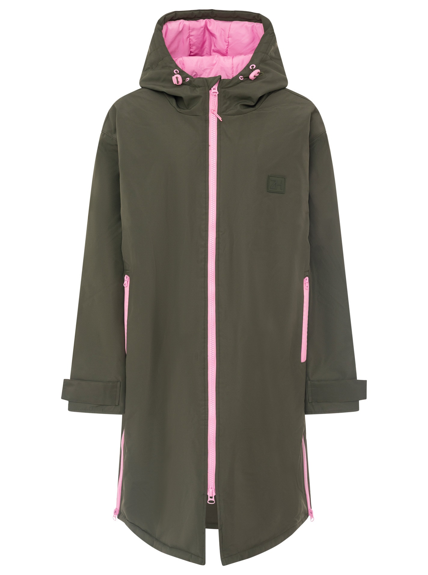 Zwillingsherz Kurzmantel »"Oversize Windjacke ZH"« Kapuze, Reissverschluss, seitliche Taschen, leicht wattiert