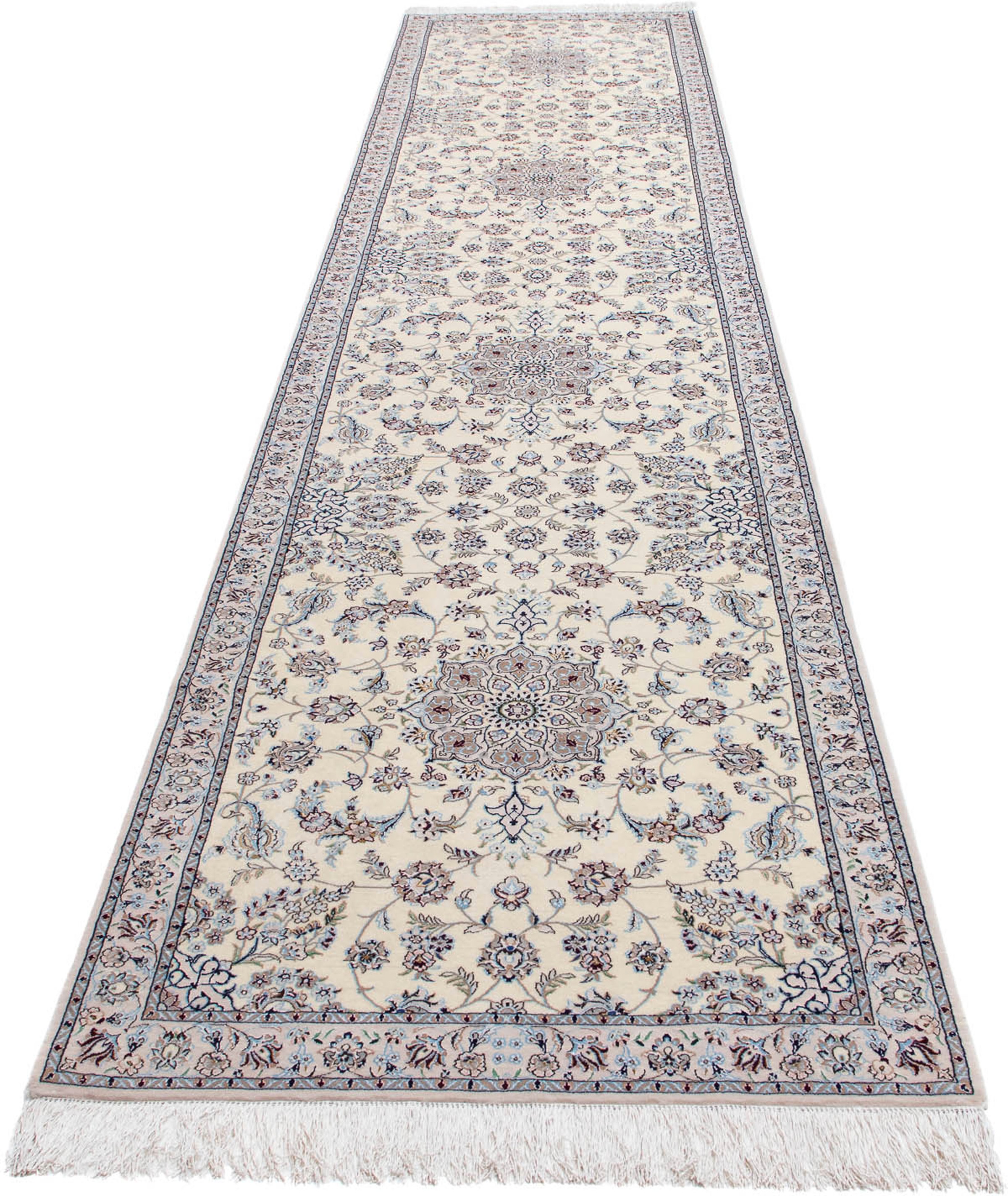 Image of morgenland Orientteppich »Perser - Nain - 446 x 100 cm - beige«, rechteckig, 10 mm Höhe, Wohnzimmer, Handgeknüpft, Einzelstück mit Zertifikat bei Ackermann Versand Schweiz